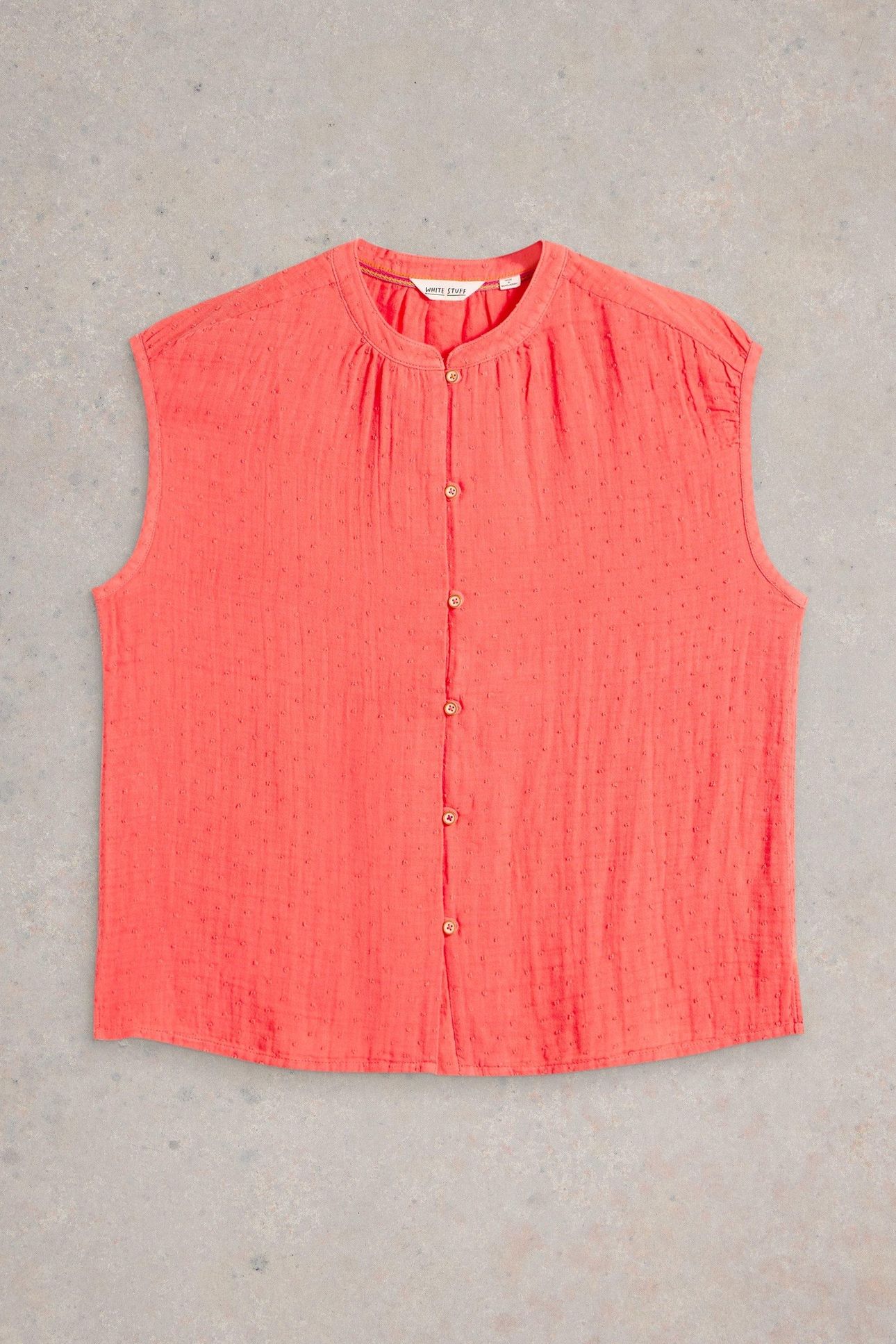YASMIN DOUBLE CLOTH VEST BRIGHT PINK 4