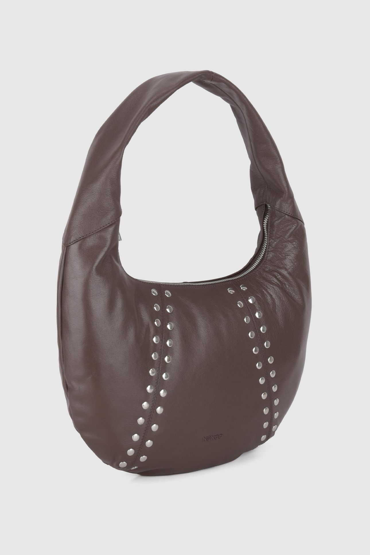 SMALL GABI RIVET MOUNTAIN DARK BROWN 2