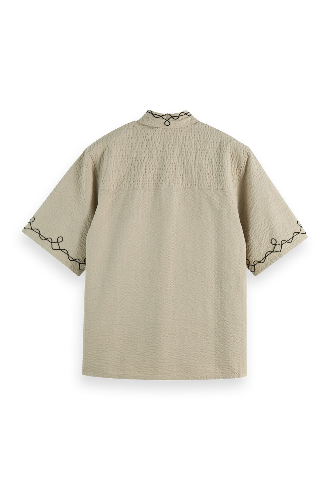 EMBROIDERED SHORT-SLEEVED SHIRT PLAZA TAUPE 3