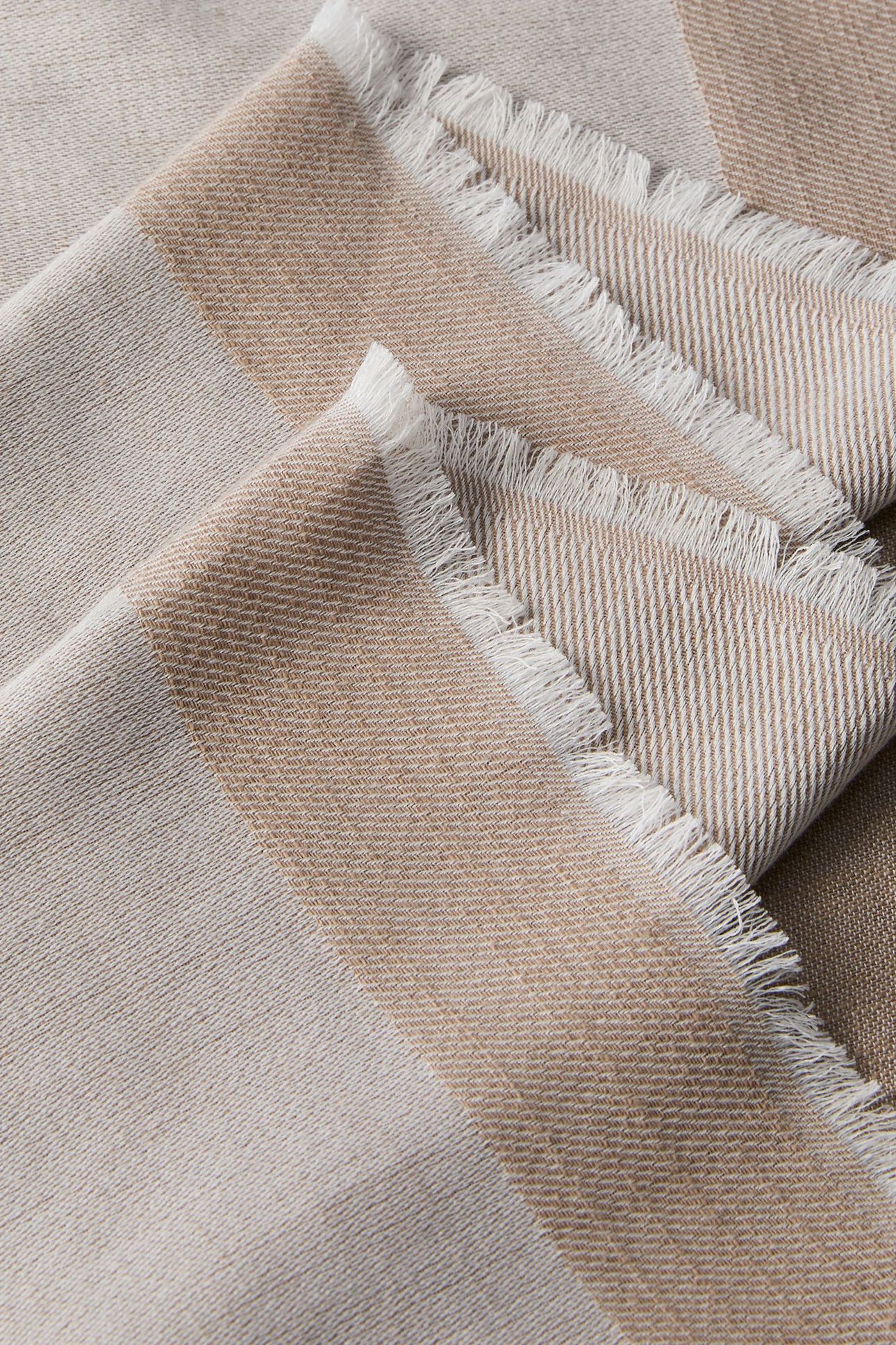 CALVIN CHAMBRAY SQUARE SCARF DESERT TAUPE 3