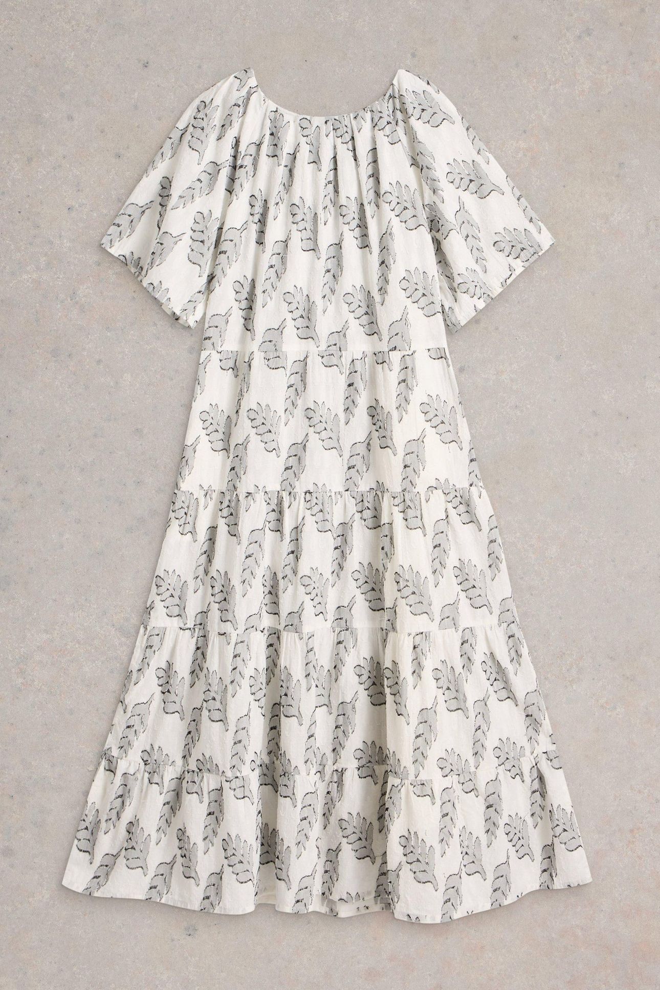 SPRUCE JAQUARD DRESS WHITE MULTI 4