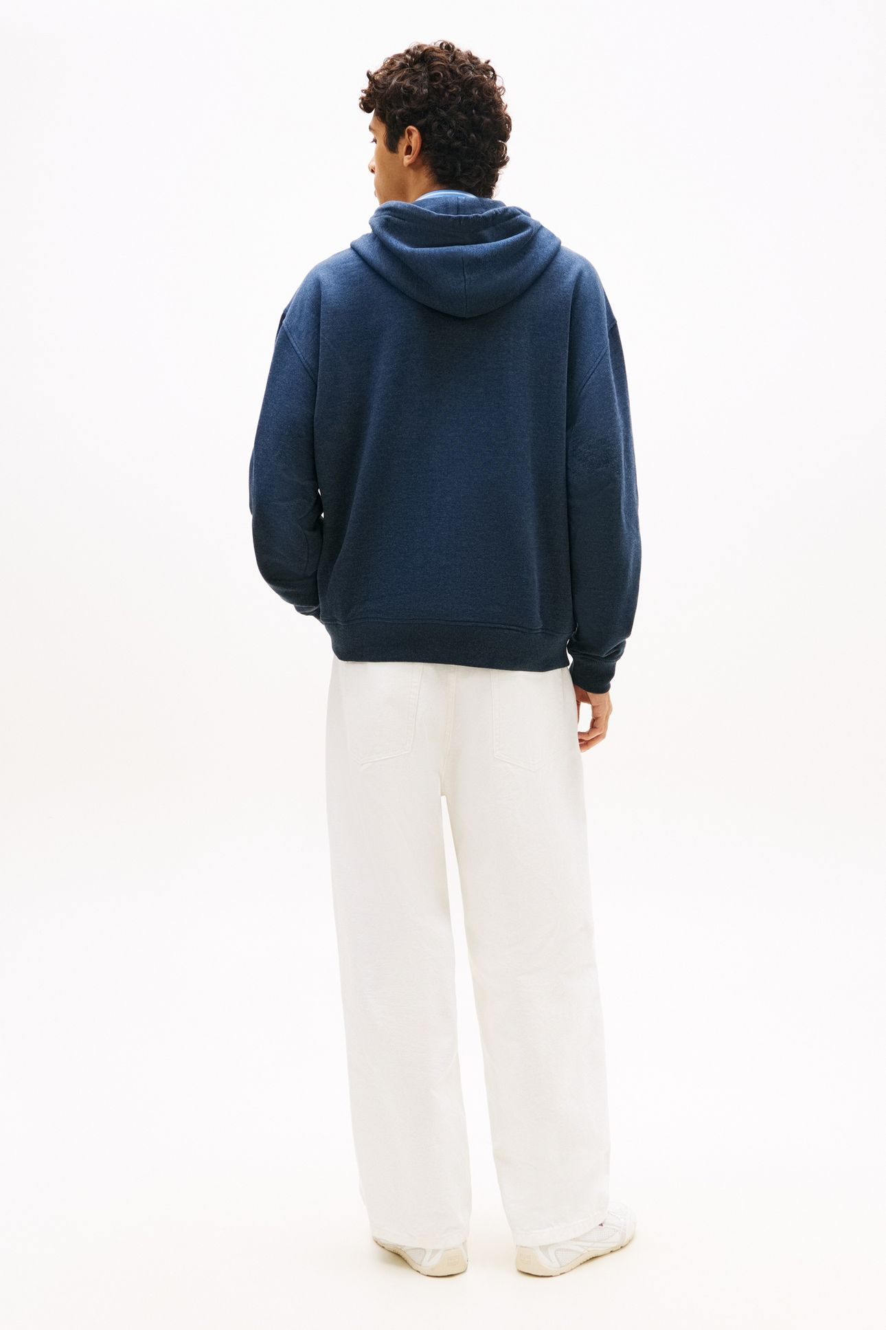90S BADGE ZIP-THRU HOODIE DARK NIGHT NAVY 3