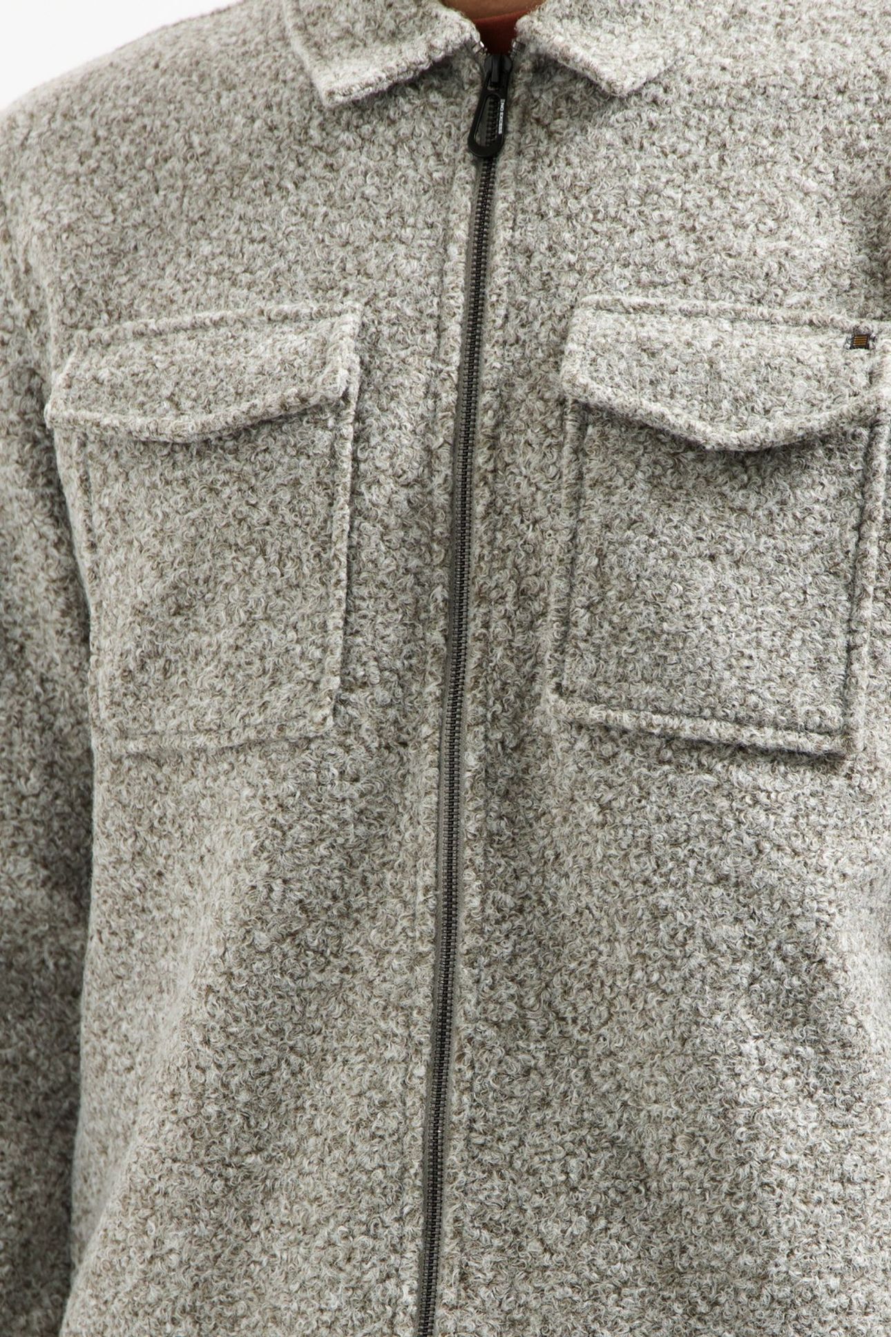 OVERSHIRT ZIPPER WOOL LOOK GREY MELANGE 7