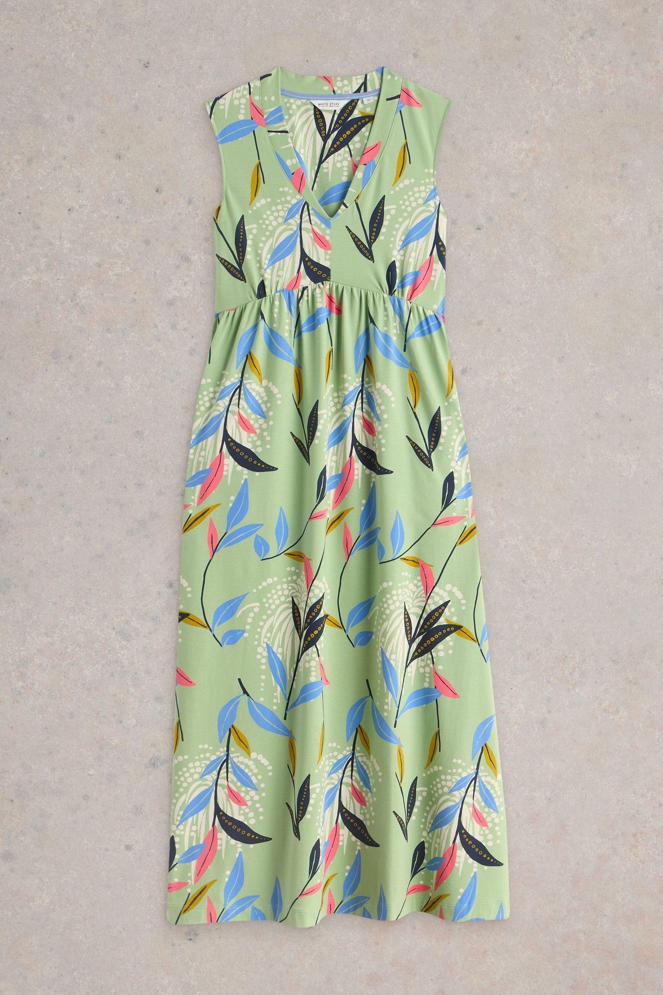 ARCHER JERSEY MAXI DRESS GREEN MULTI 5