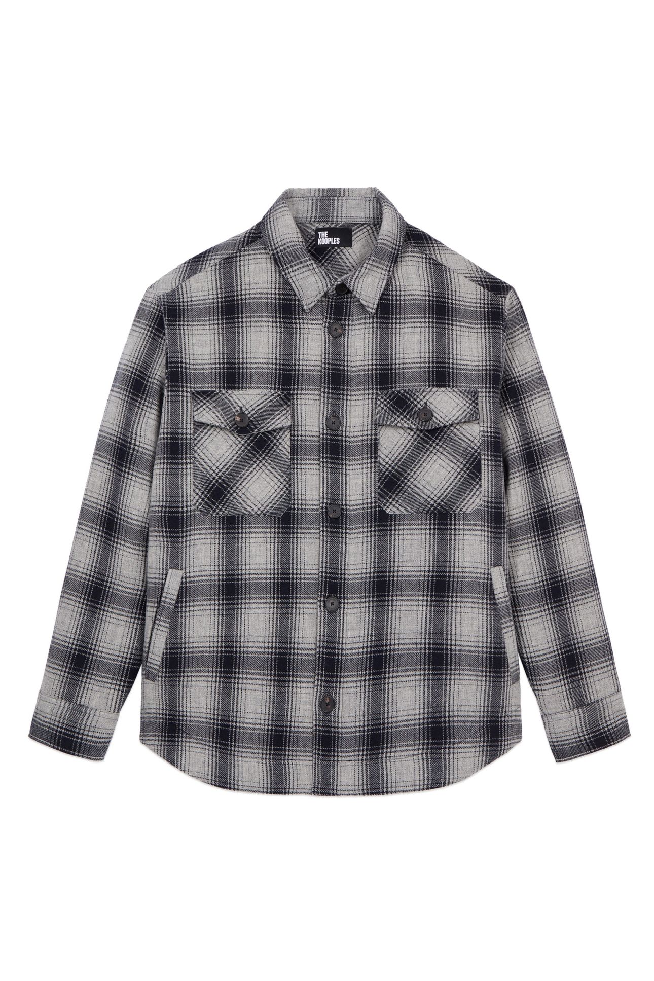 QUILTED CHECK JACKET GREY BLACK 4