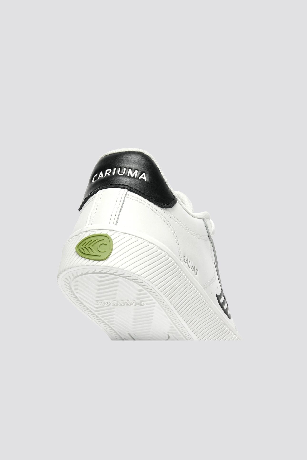 SALVAS LEATHER WHITE BLACK LOGO 4