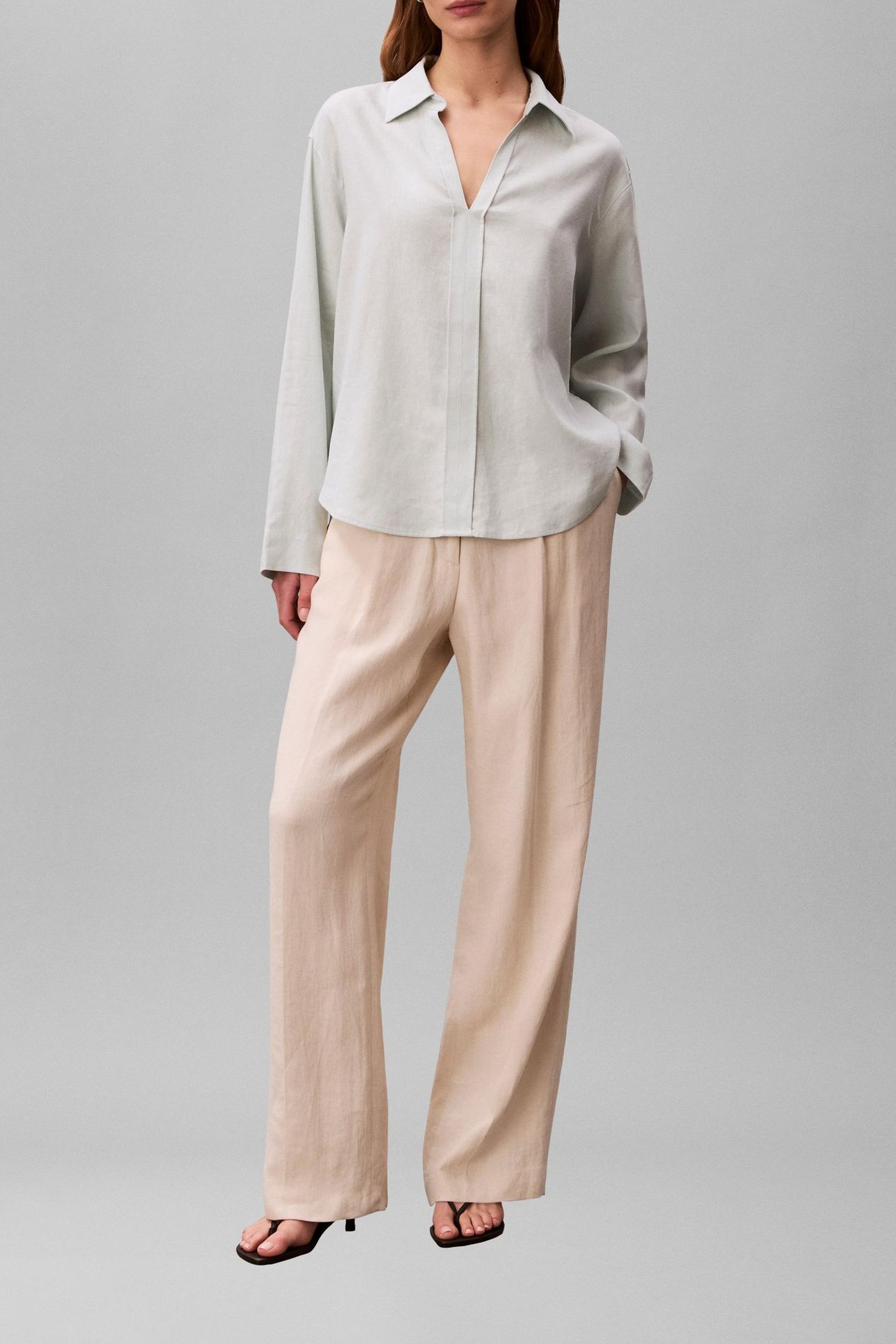 LINEN LS SHIRT PALE MEADOW 5