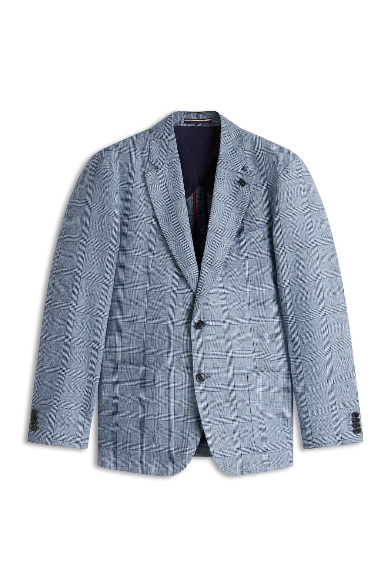 DC SMALL CHECK BLAZER NAVY IRIS CHECK 4