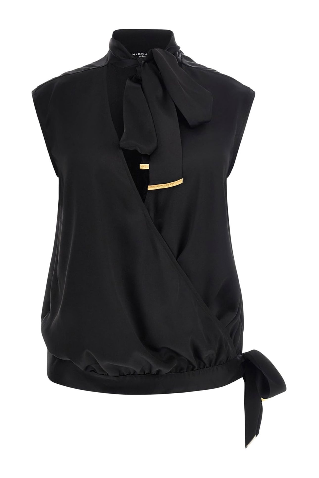 LINDA WRAP TOP JET BLACK A996 1