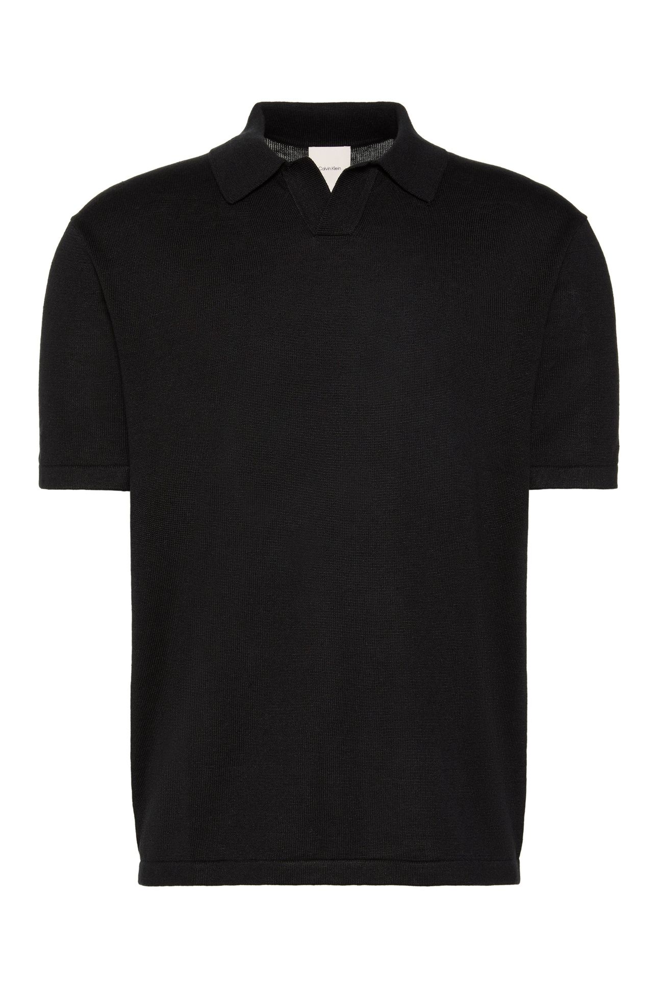 SS LINEN BLEND JOHNNY SWEATER BLACK 4