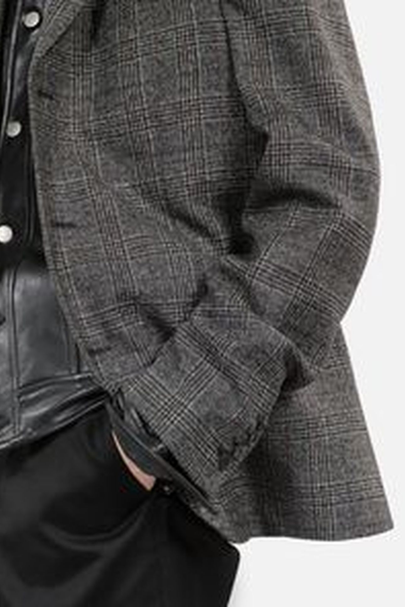 LOOSE-FITTING JACKET W 3 BUTTONS AND 3 POCKETS BROWN / BLACK 10