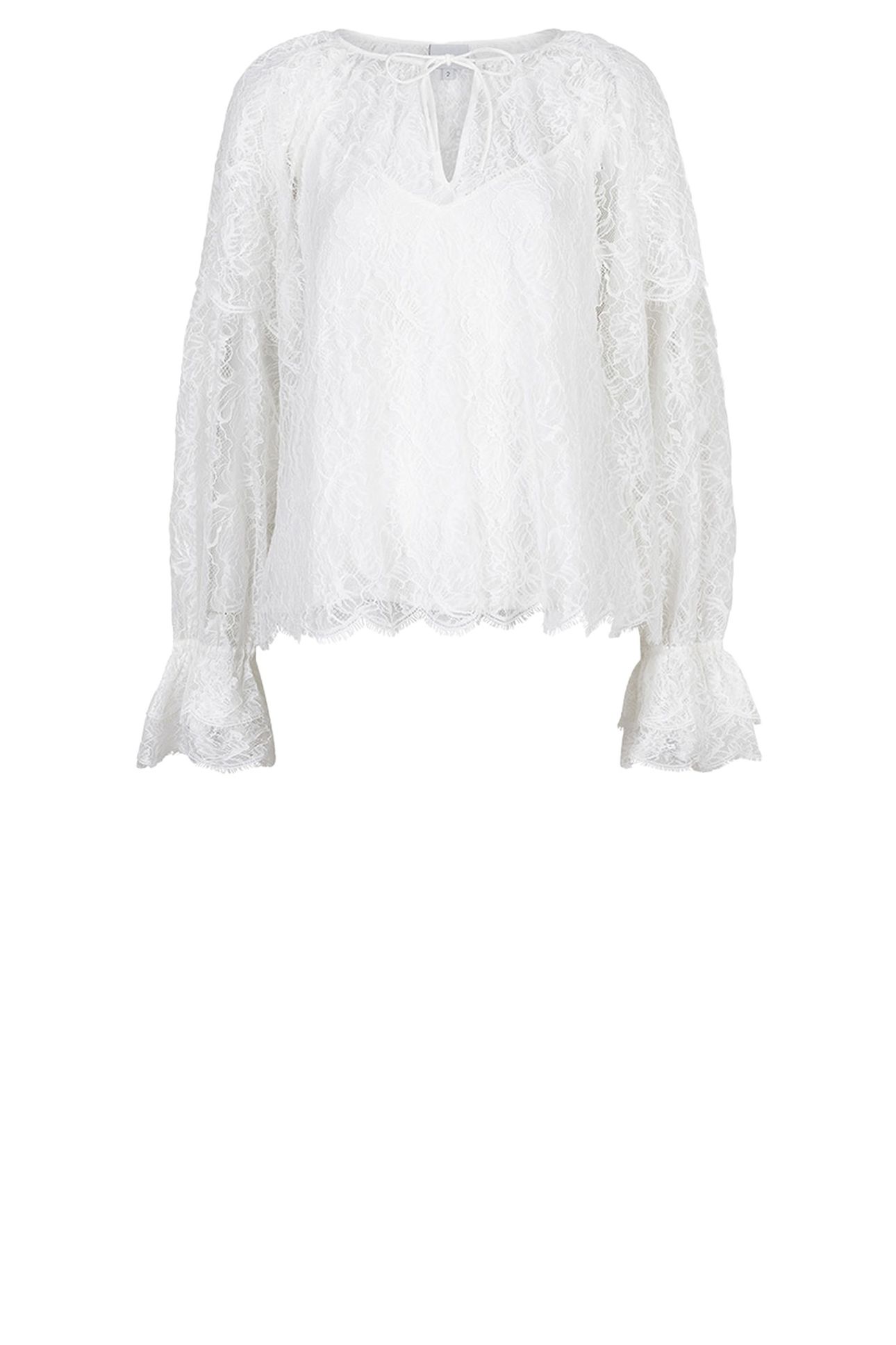 ZILAN BOHO DETAILED LACE TOP MILK WHITE 5