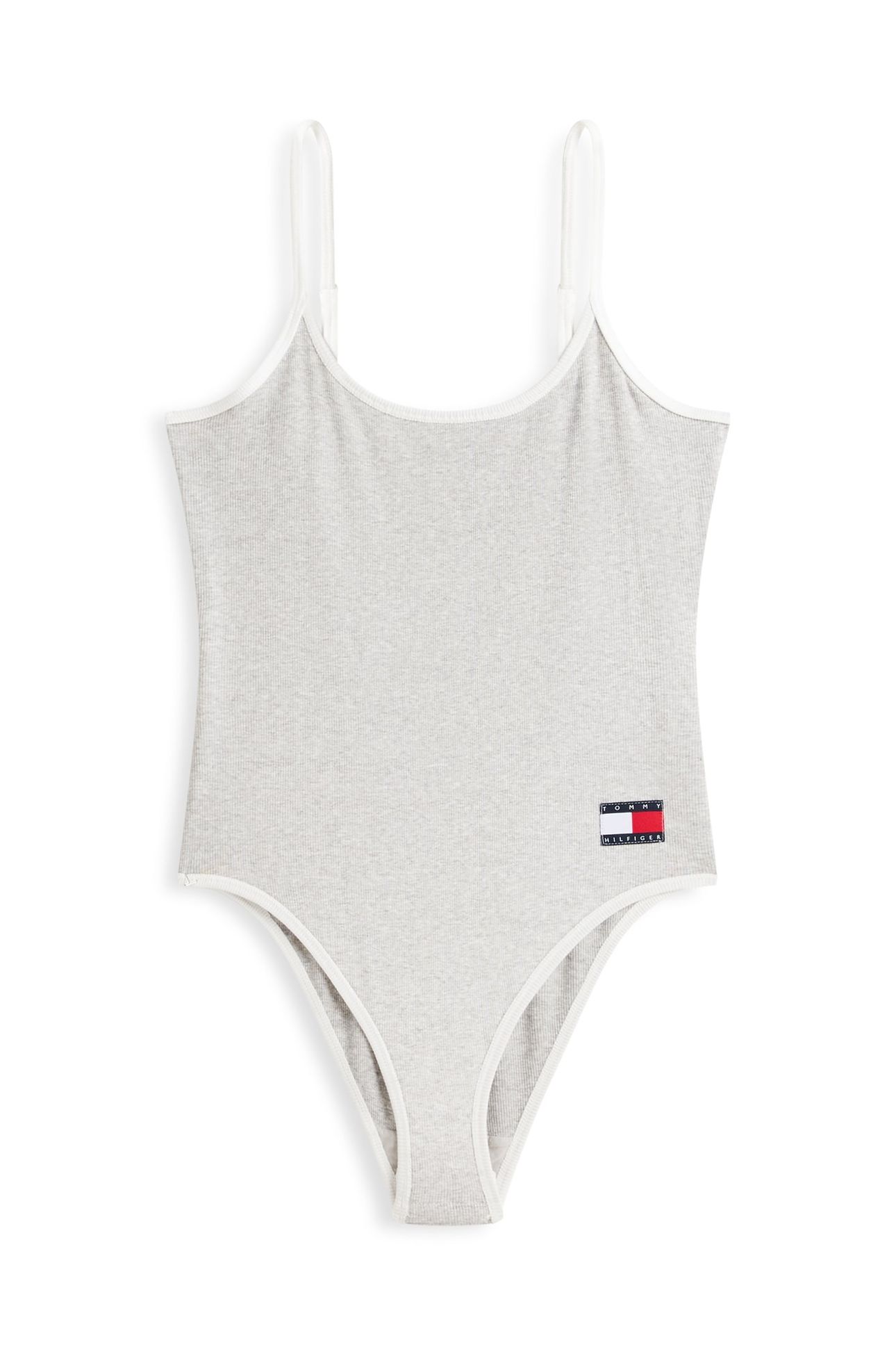 RIB BODYSUIT LIGHT GREY HEATHER 2