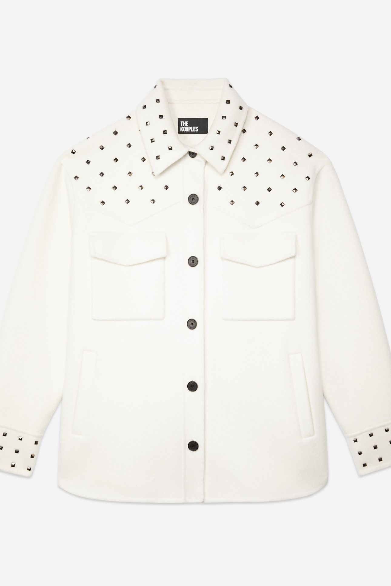 BLOUSON DOUBLE FACE DETAILS STUDS ECRU 4