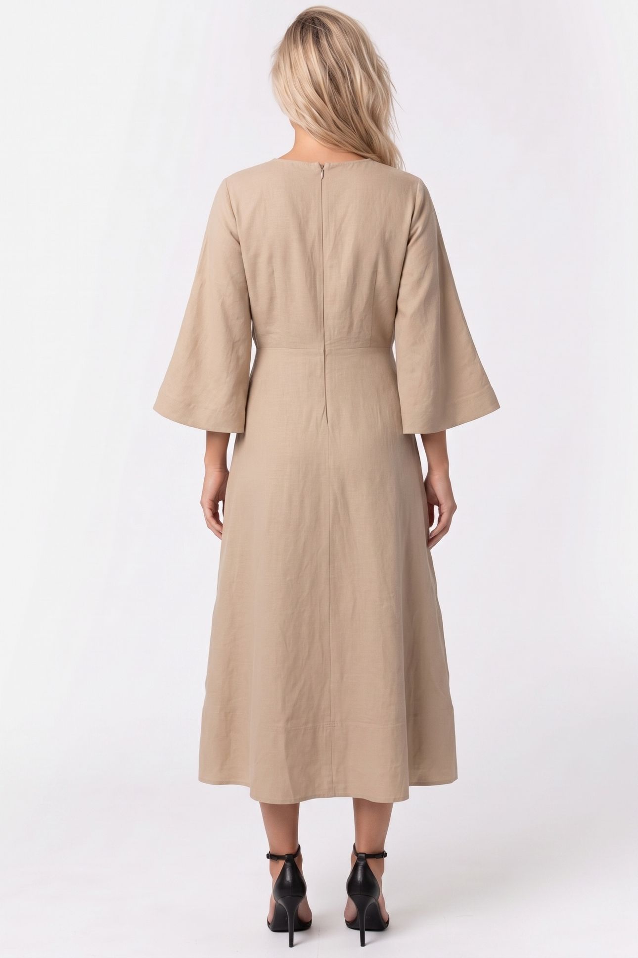 GIA KIMONO DRESS BEIGE 2