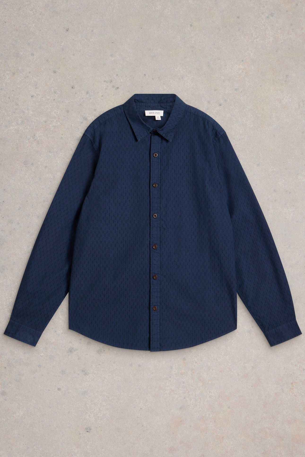LS DOBBY SHIRT DARK NAVY 1