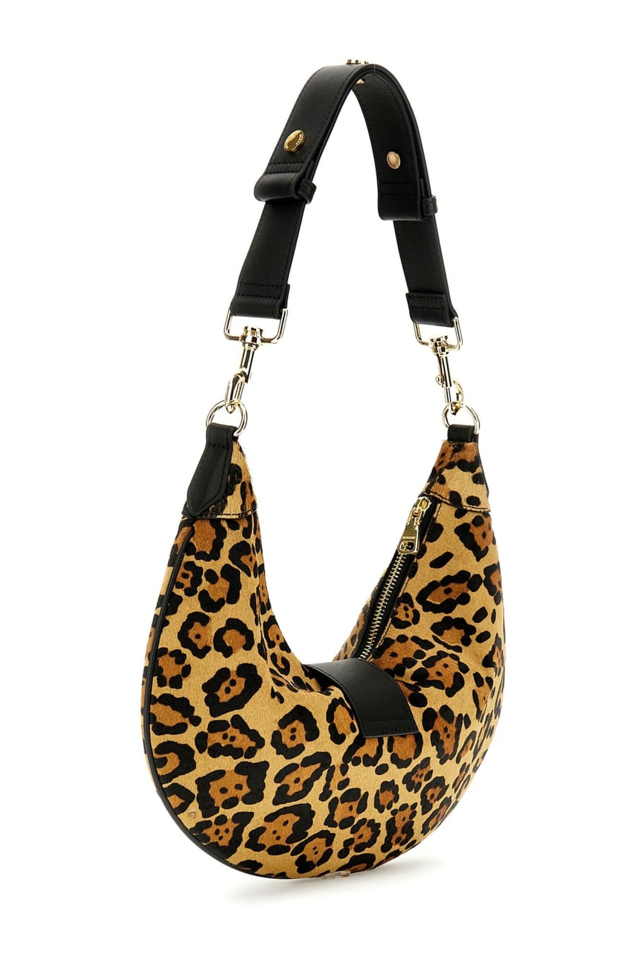 HALFMOON BAG PONY LEOPARD FUR 2
