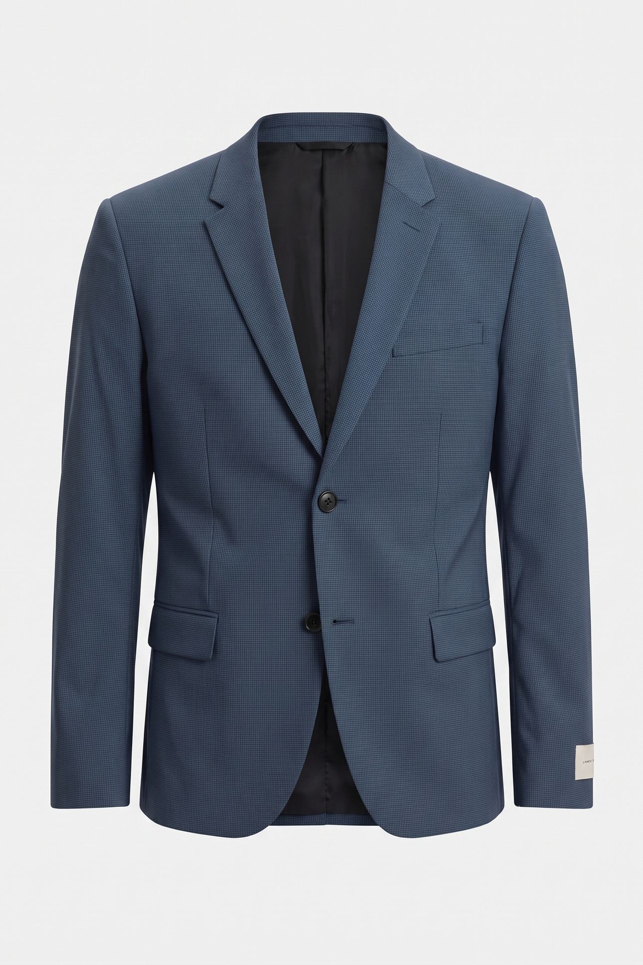 LS HOUNDSTOOTH SLIM SUIT JACKET ANCHOR NAVY 3