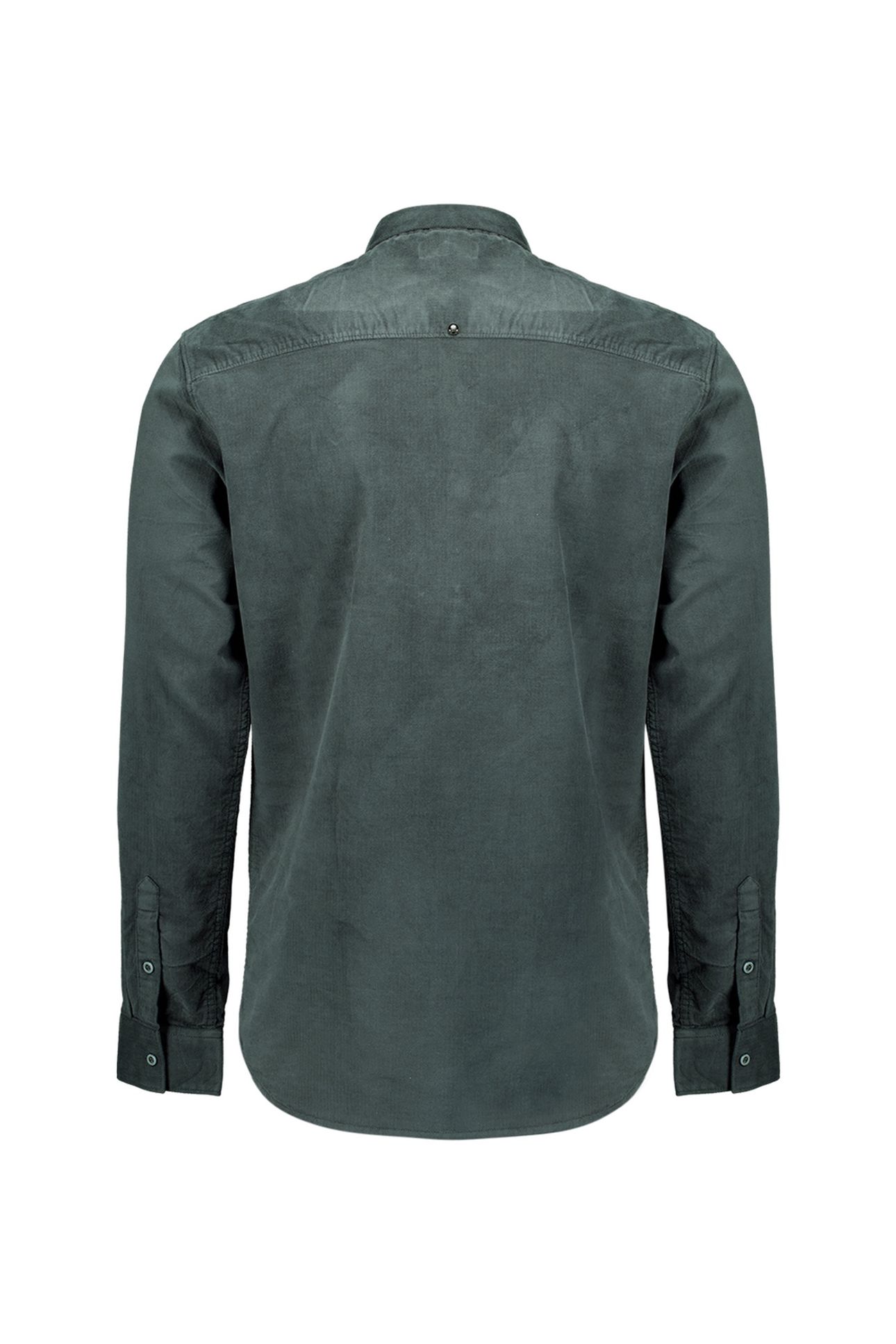 SHIRT HERRINGBONE FINE CORDUROY DARK STEEL 5