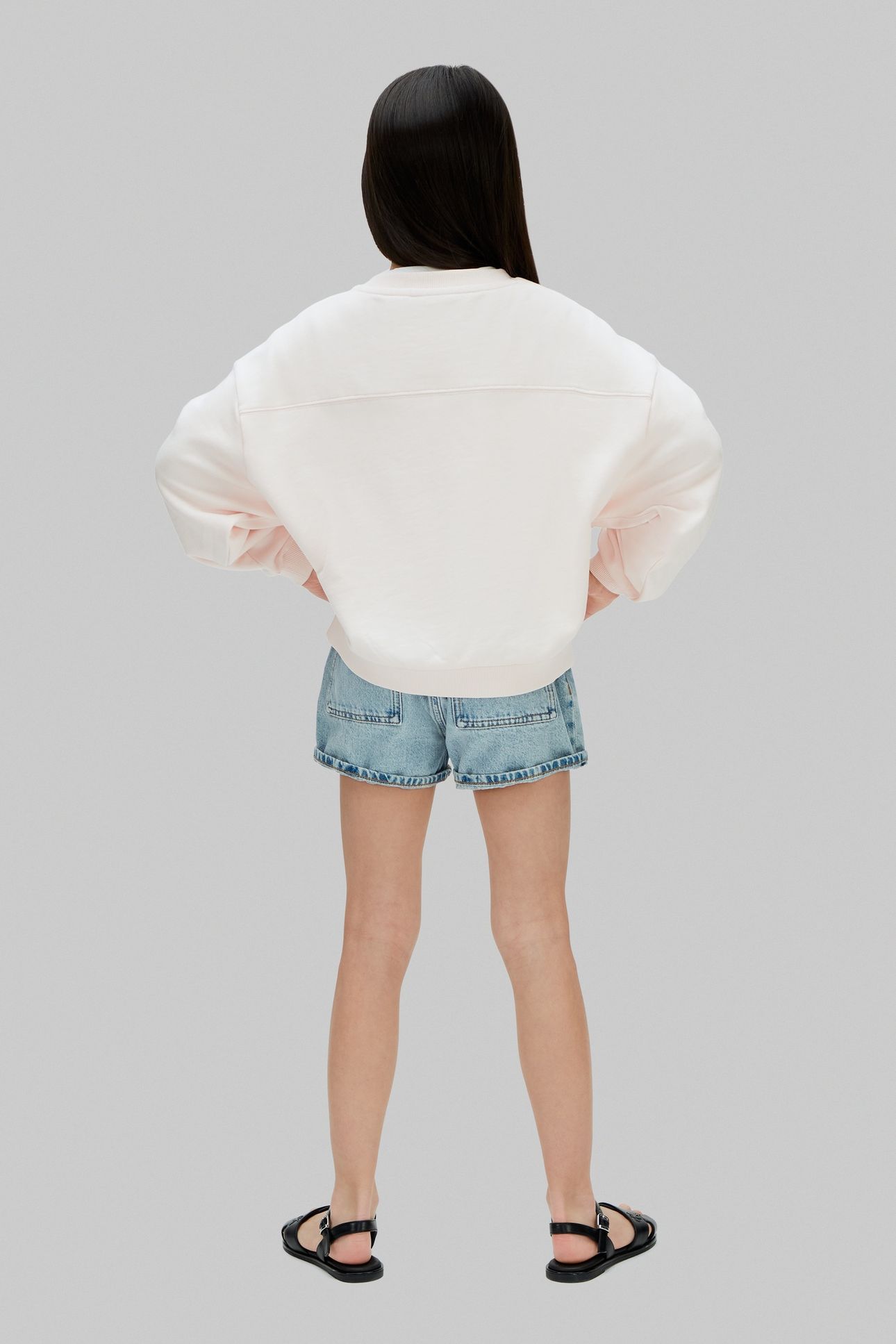 GIRLS CREWNECK SWEATSHIRT PEARL 2