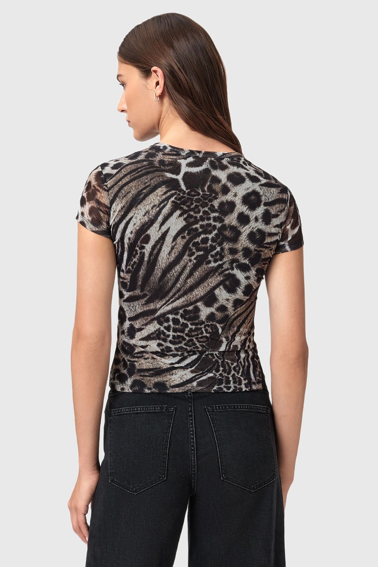 ELLIE MESH TEE TRIO TAUPE BROWN 4