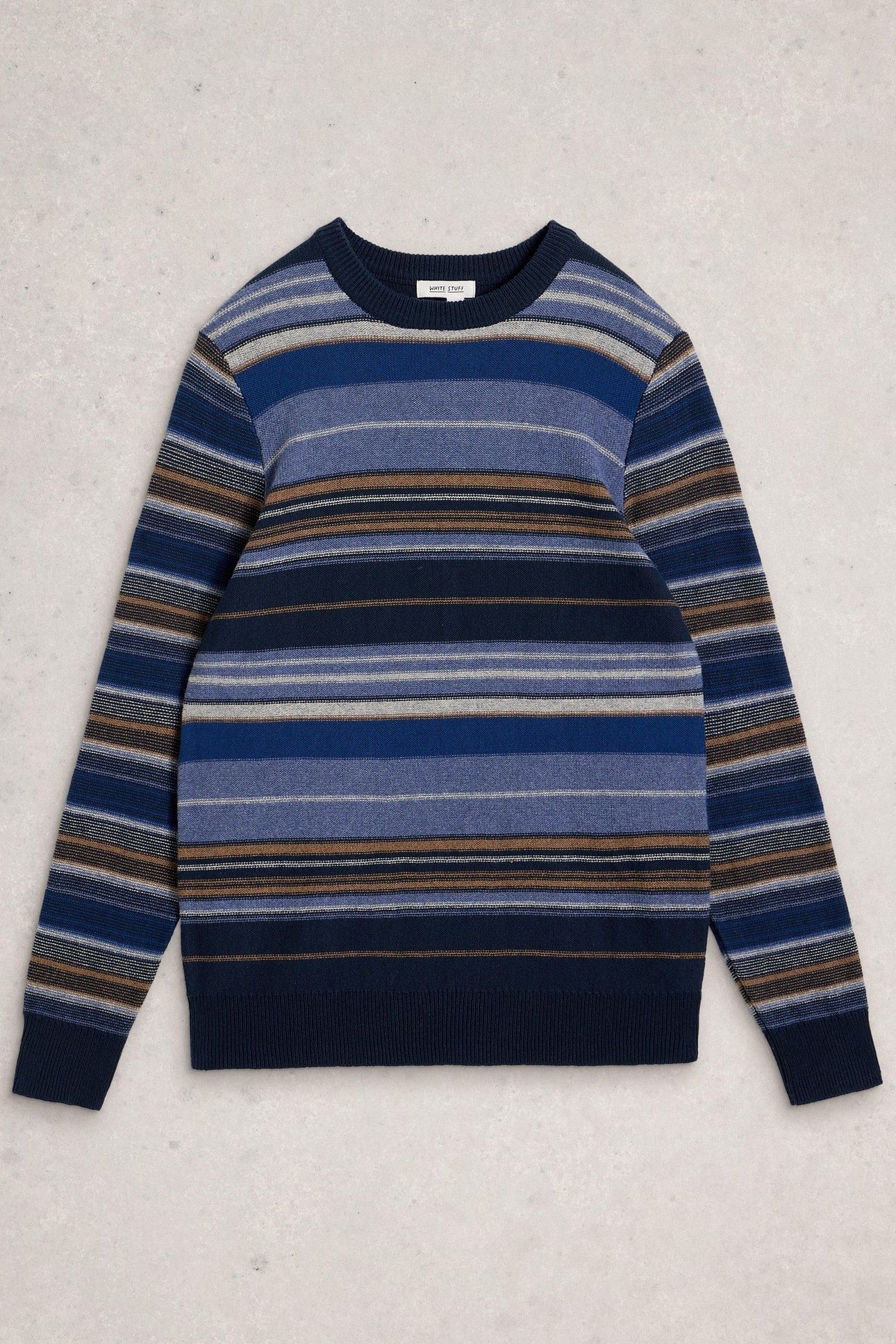 ABSTRACT STRIPE CREW BLUE MULTI 1