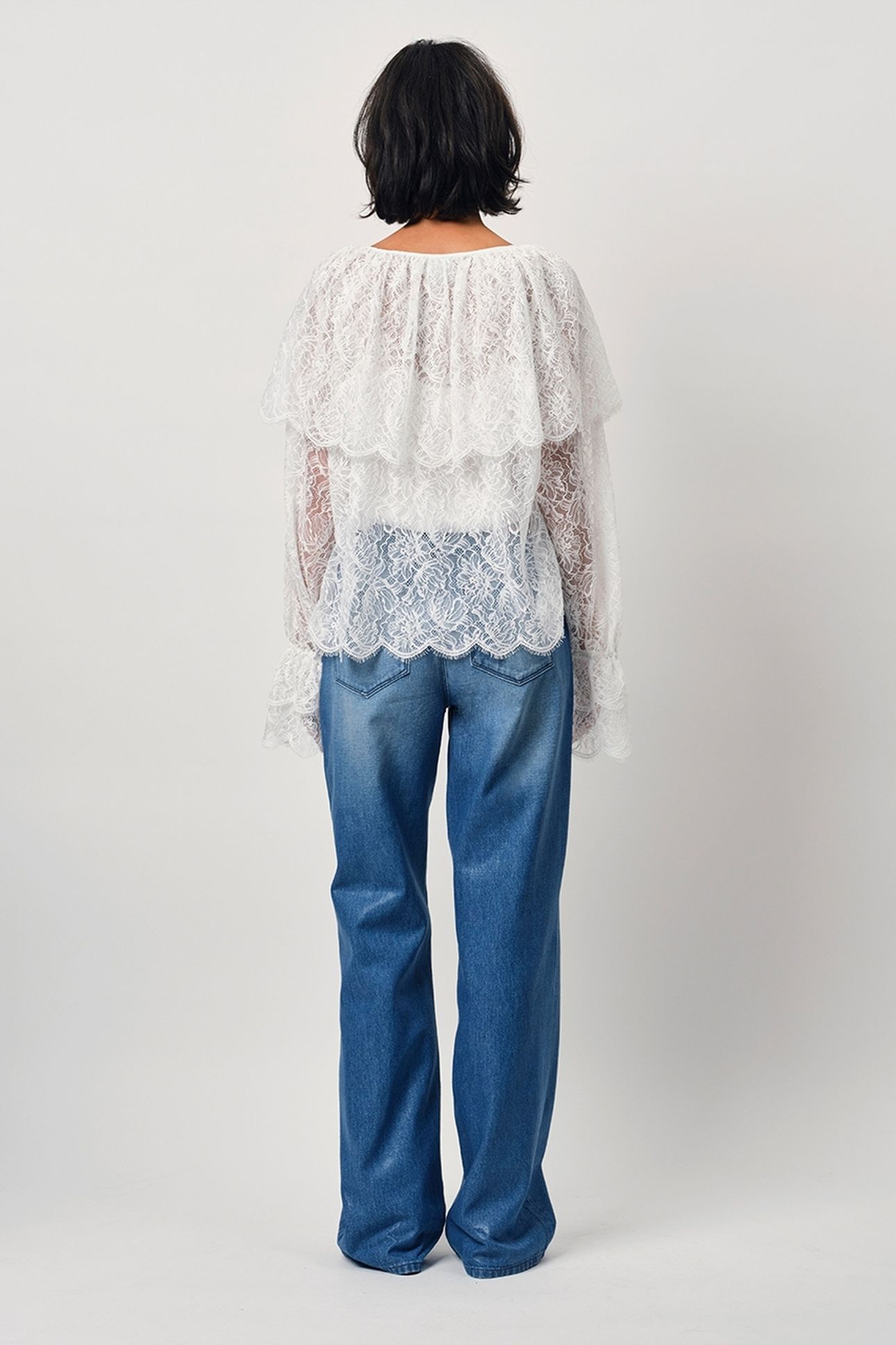 ZILAN BOHO DETAILED LACE TOP MILK WHITE 4