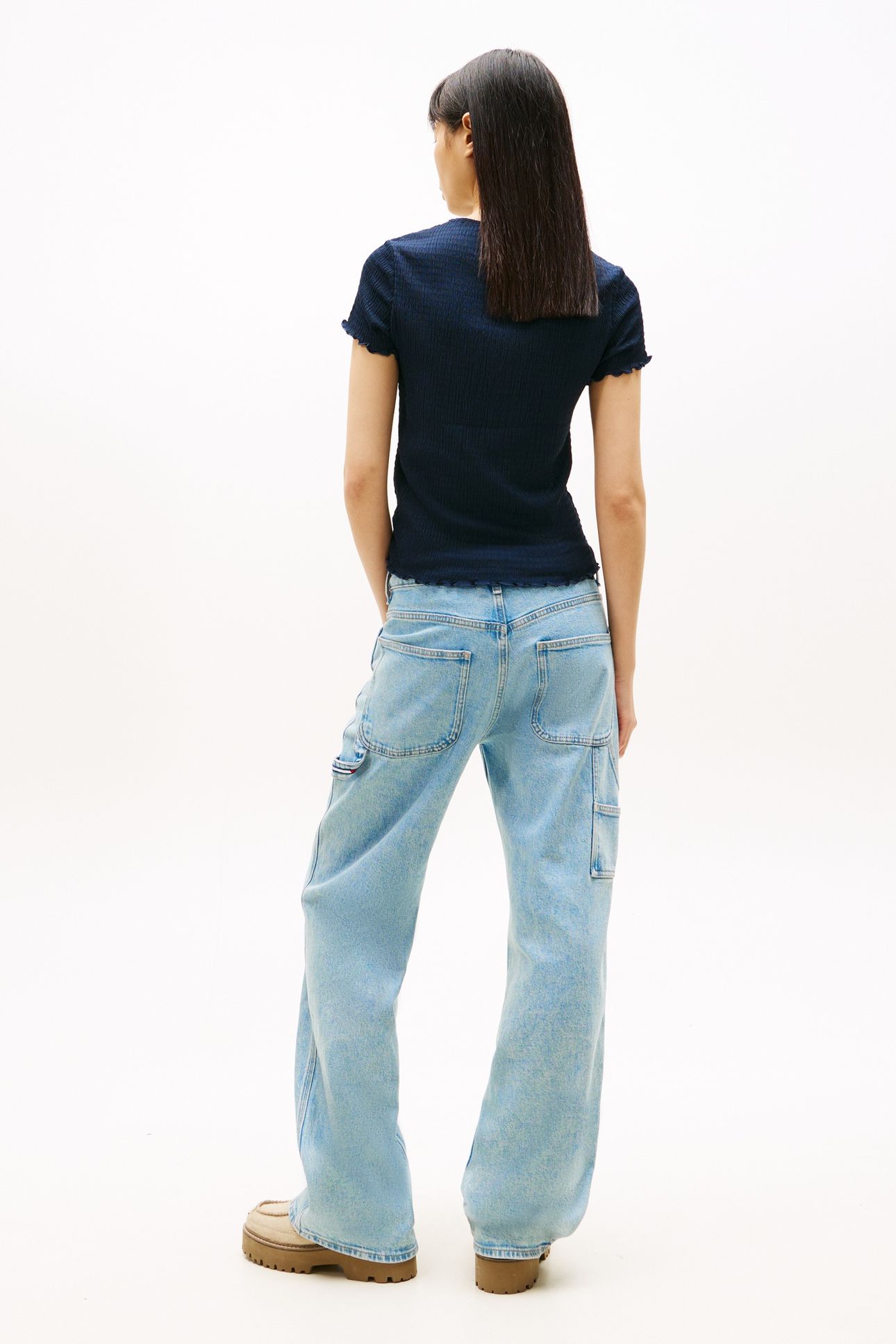 SLIM SMOCK SS TEE DARK NIGHT NAVY 2