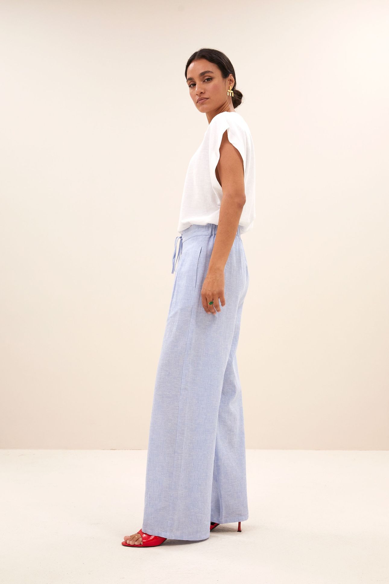 UMA PINSTRIPE PANTS SKY BLUE 4