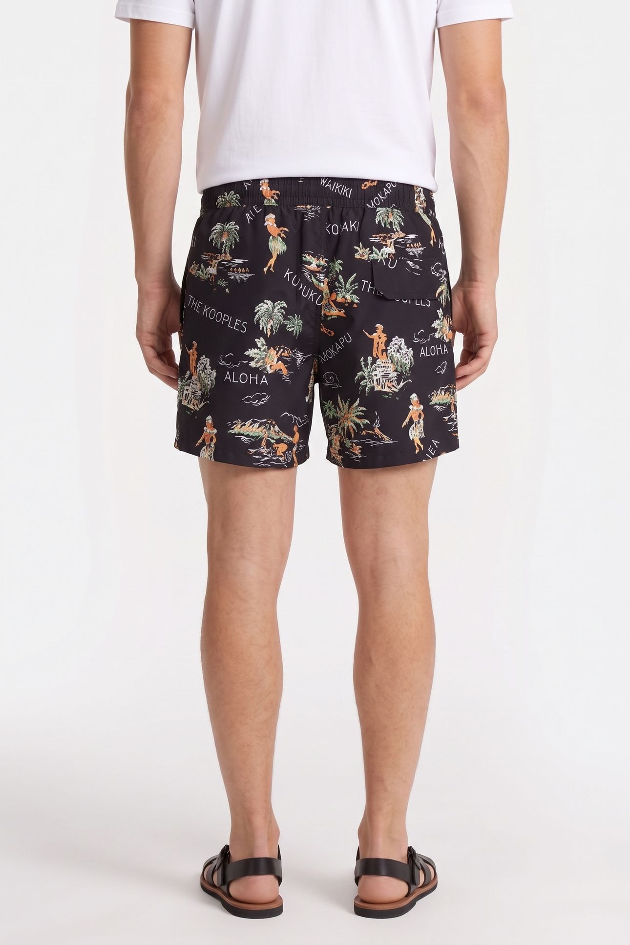 ALOHA PRINT SWIMSUIT BLACK 2