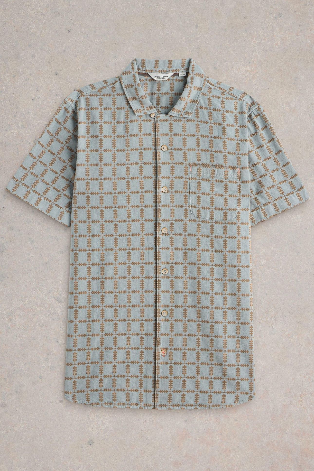 SS OVERDYE CHECK SHIRT LIGHT BLUE 3