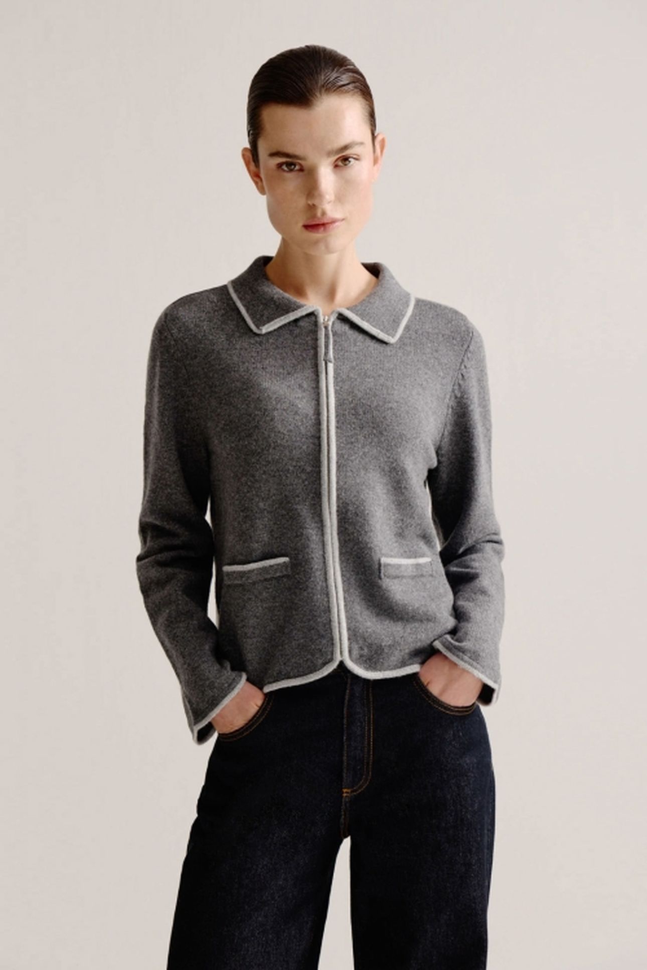 LISE CARDIGAN ANTHRACITE 2