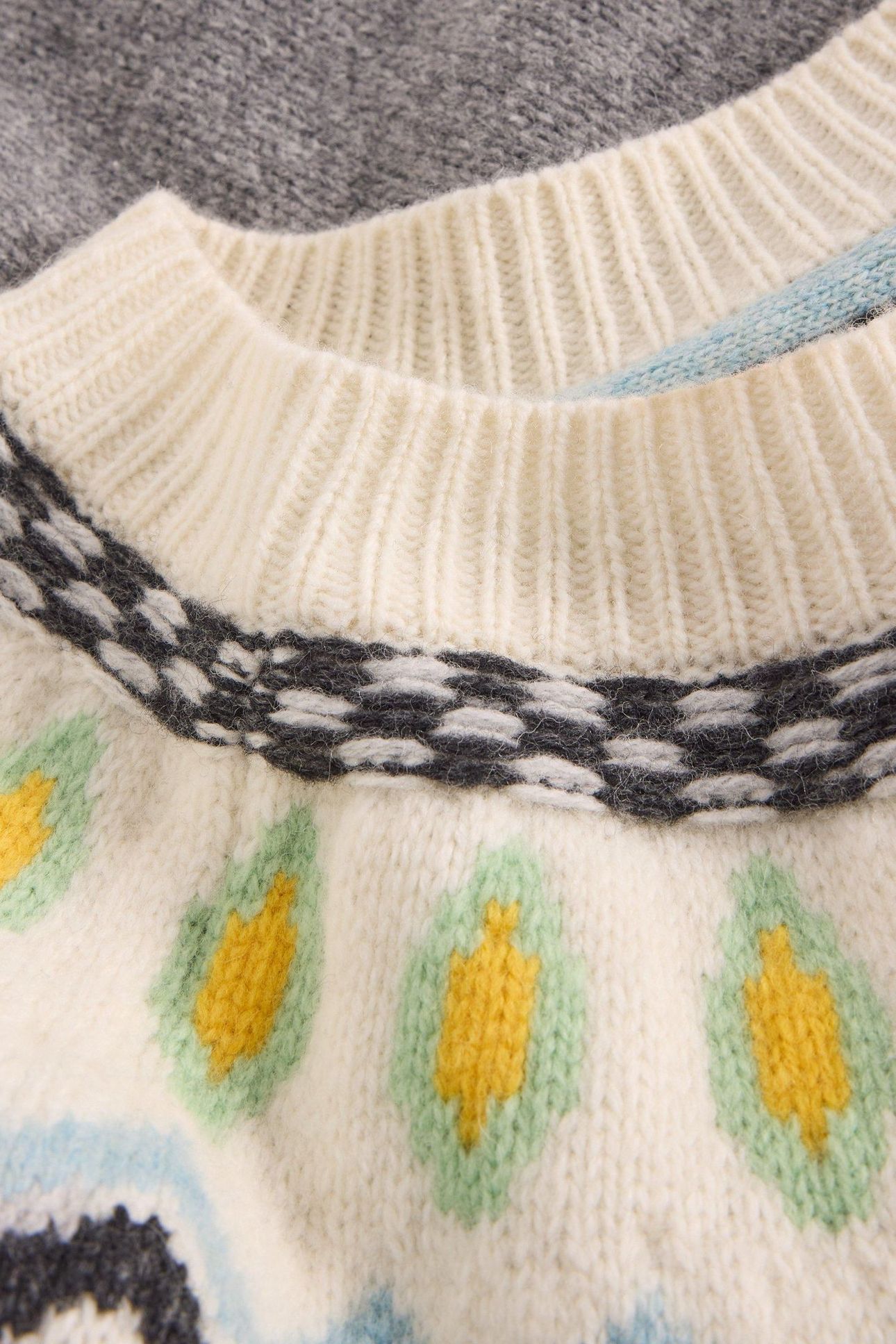 SUNSET FAIRISLE JUMPER GREY MULTI 4