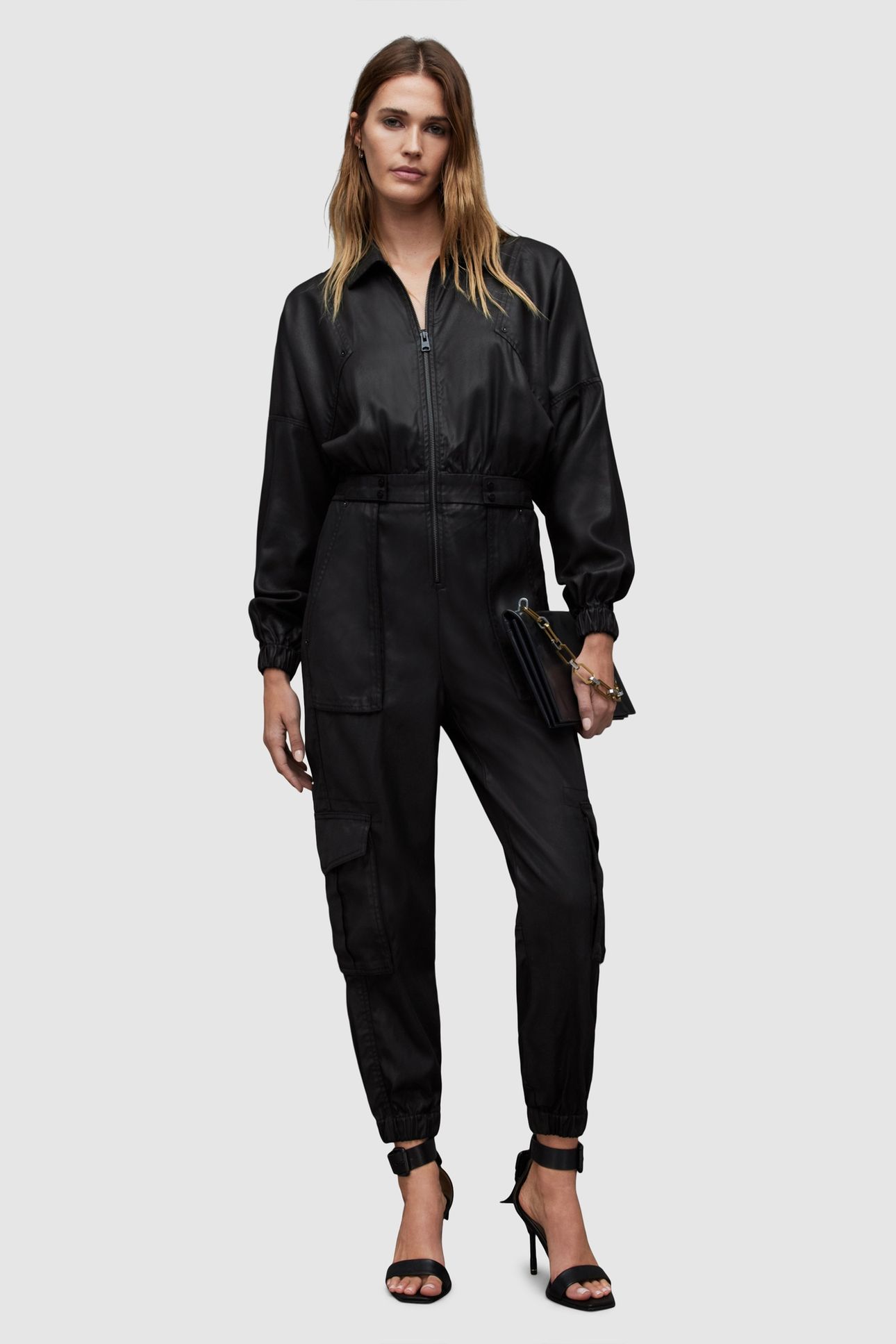 FRIEDA DENIM JUMPSUIT BLACK 2