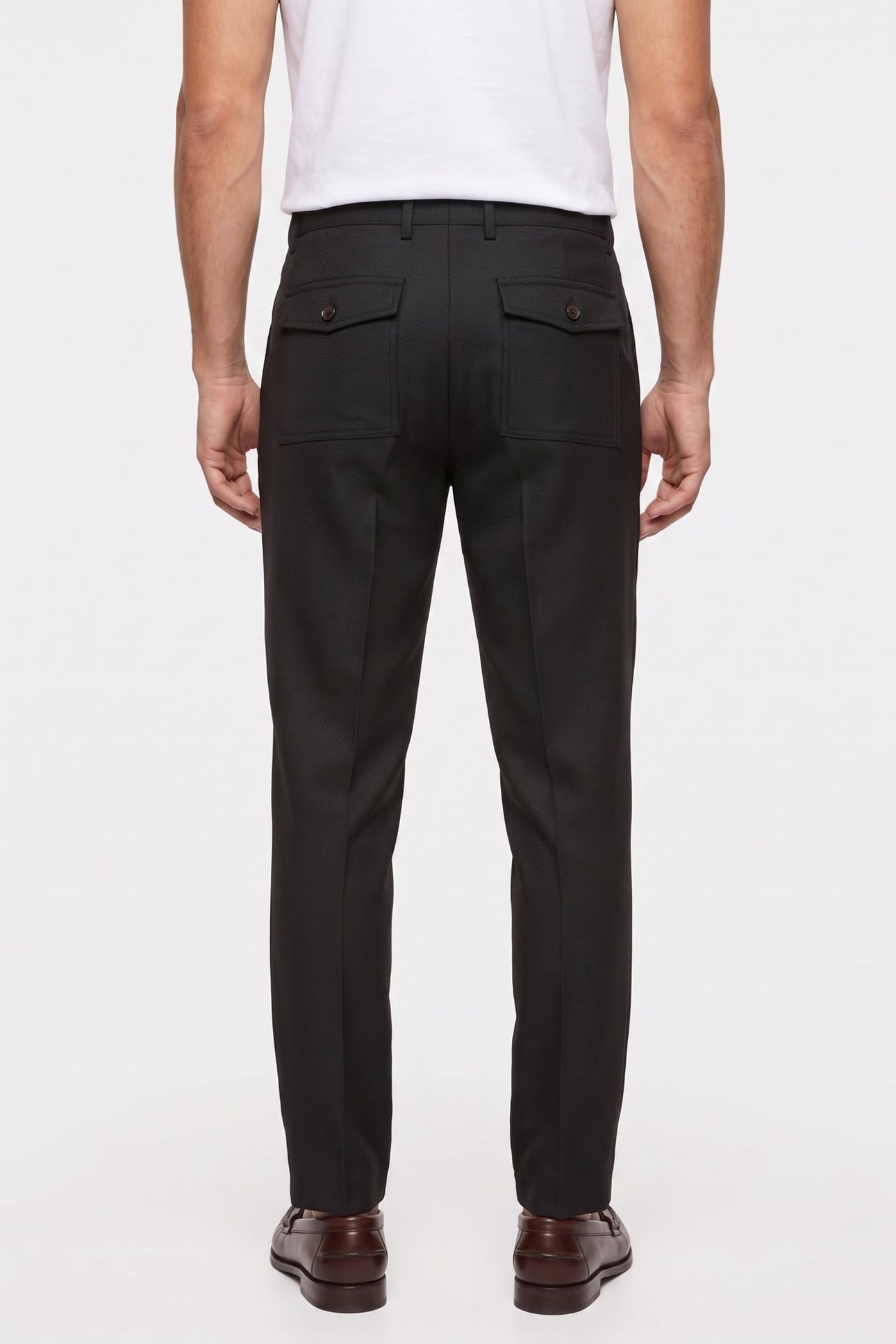 TROUSERS WITH PATCH POCKETS ON THE BACK BLACK 3