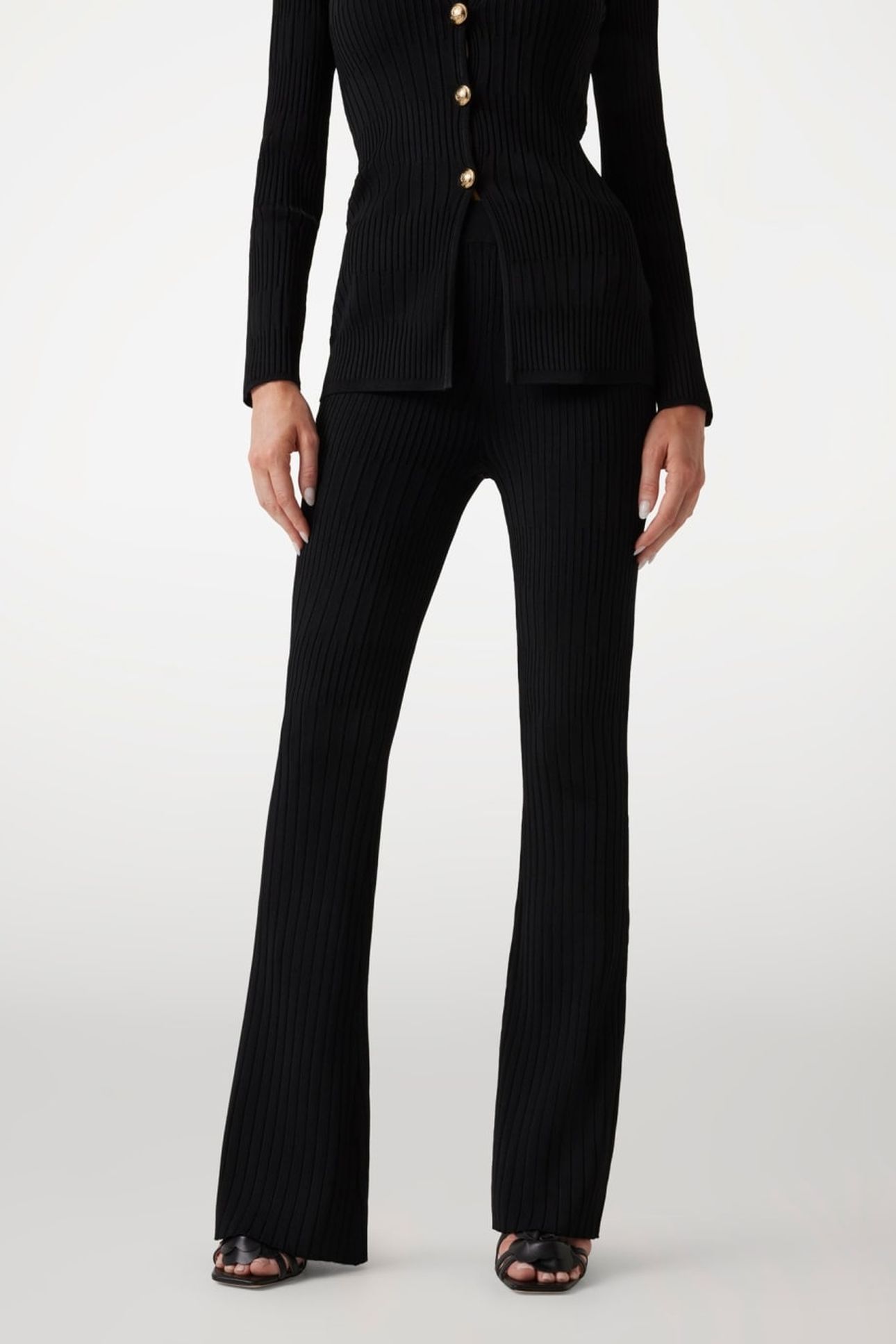 JANET RIBBED PANT SW JET BLACK A996 5