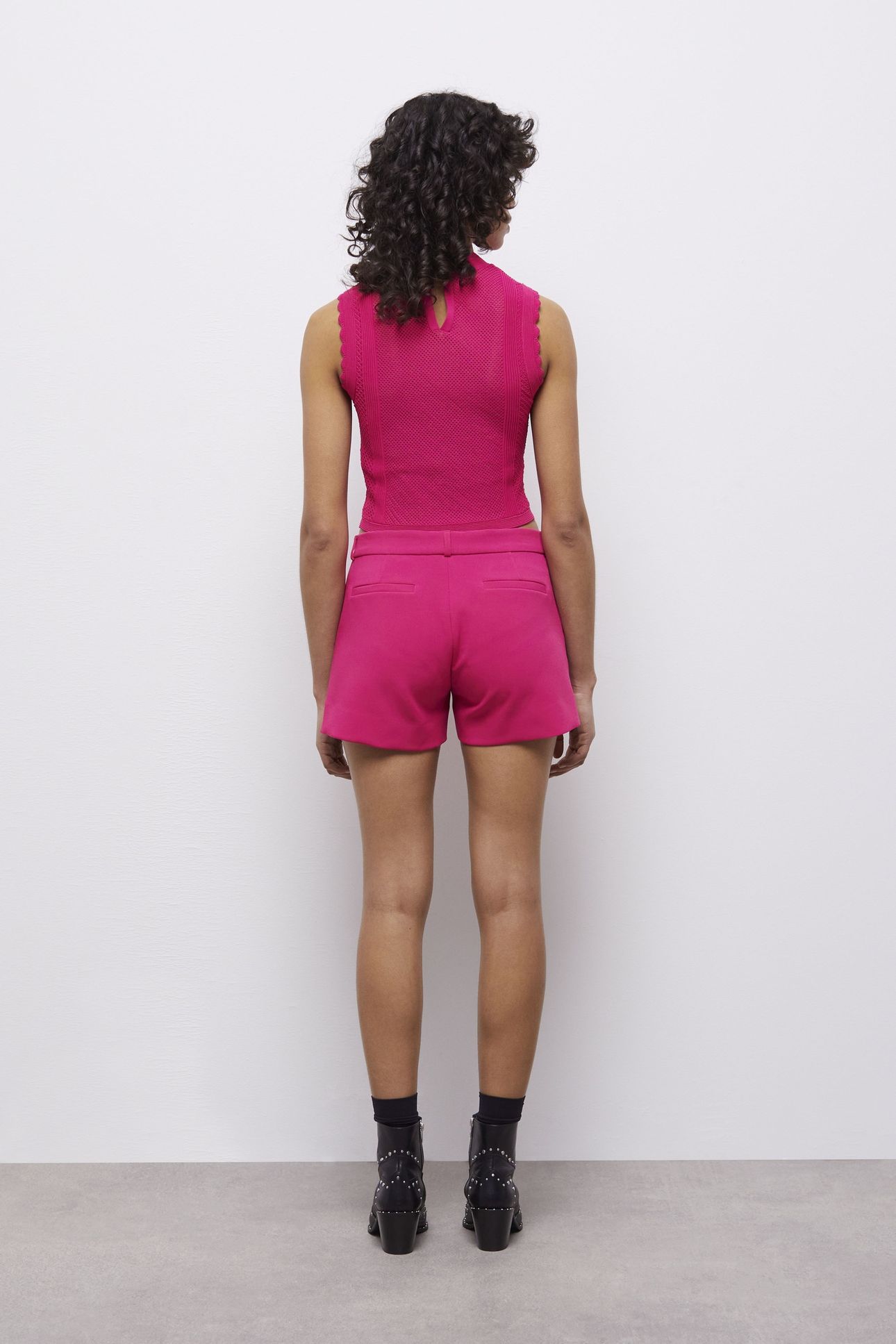 MINI SHORT TAILORING PINK 8