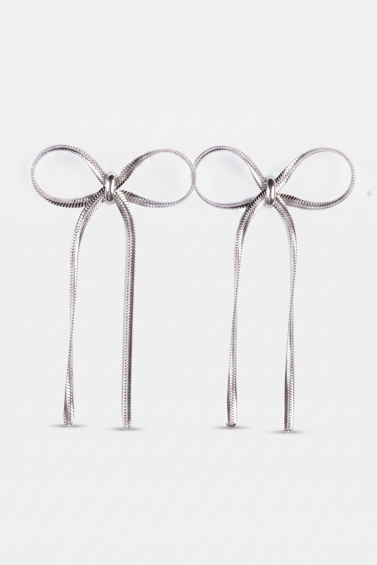 BOW OHRRINGE SILVER 3