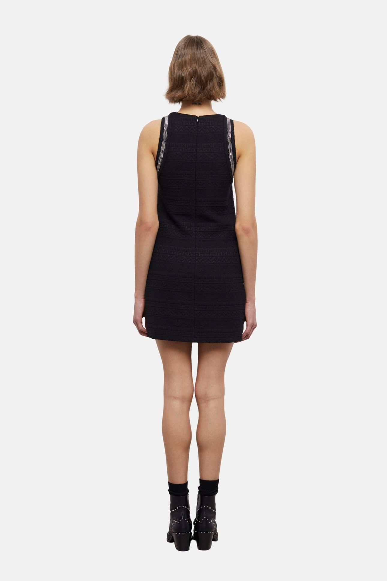 SLEEVELESS DRESS WITH CHAINS BLACK 4