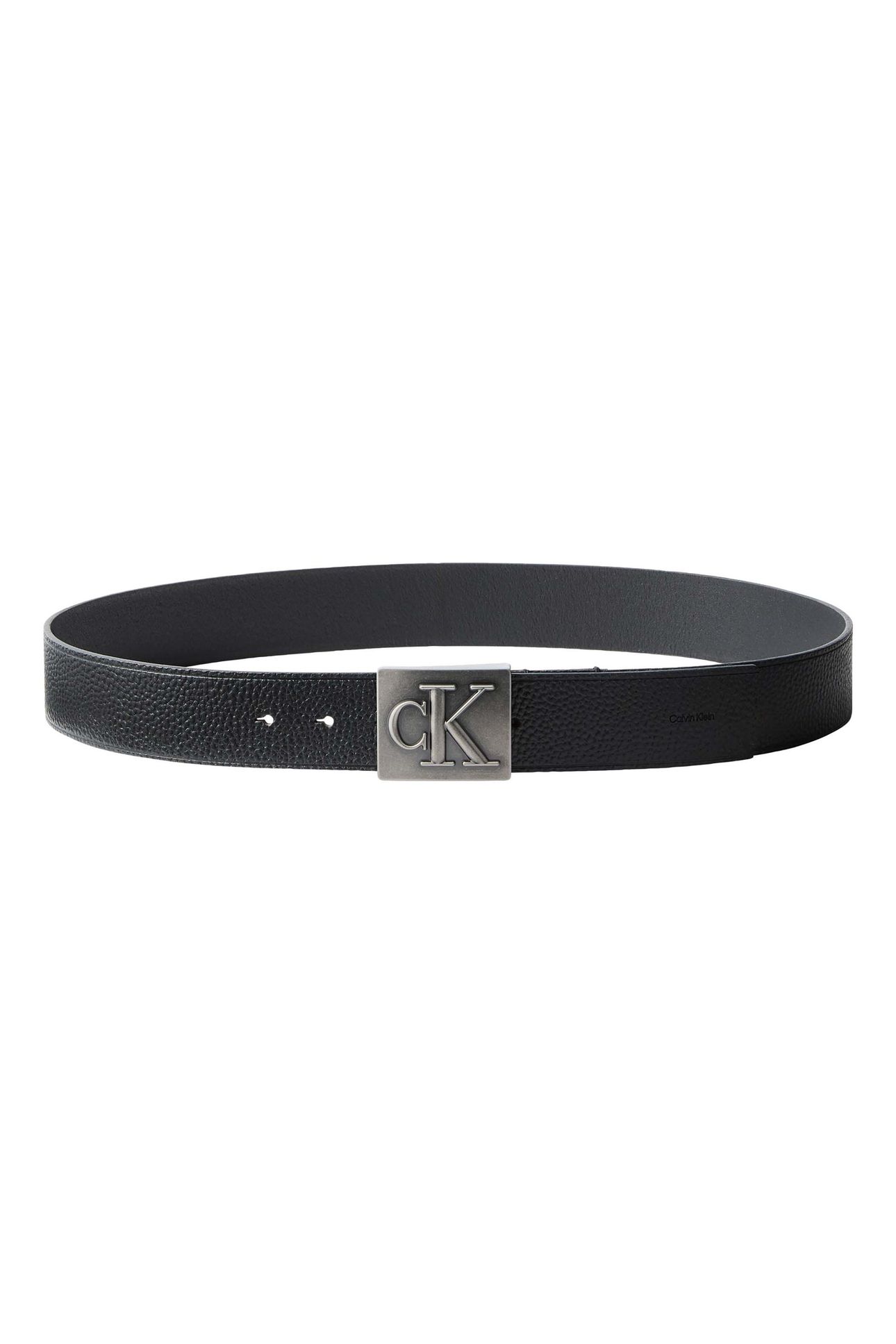 SEASONAL MONOGRAM PLAQUE 40MM BELT BLACK/ANTIQUE SILVER 2