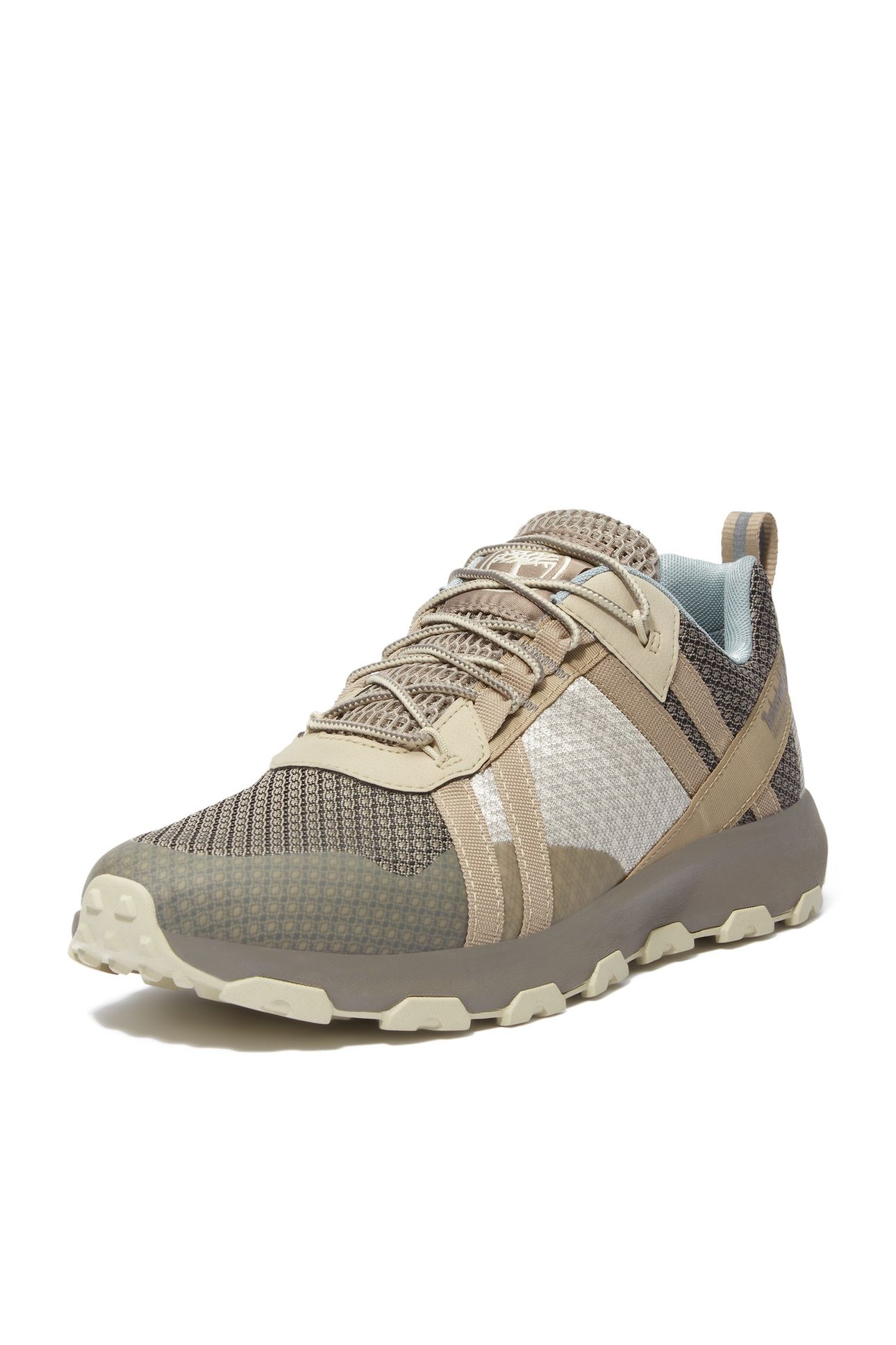WINSOR TRAIL LOW LACE UP WATERPROOF SNEAKER MEDIUM GREY MESH 3
