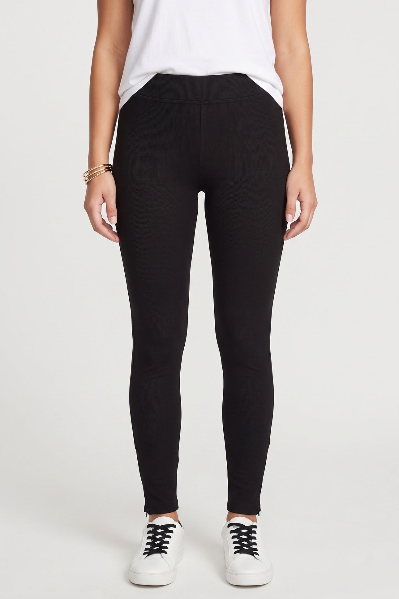 SPLIT COMPACT RIB TIGHTS BLACK 1