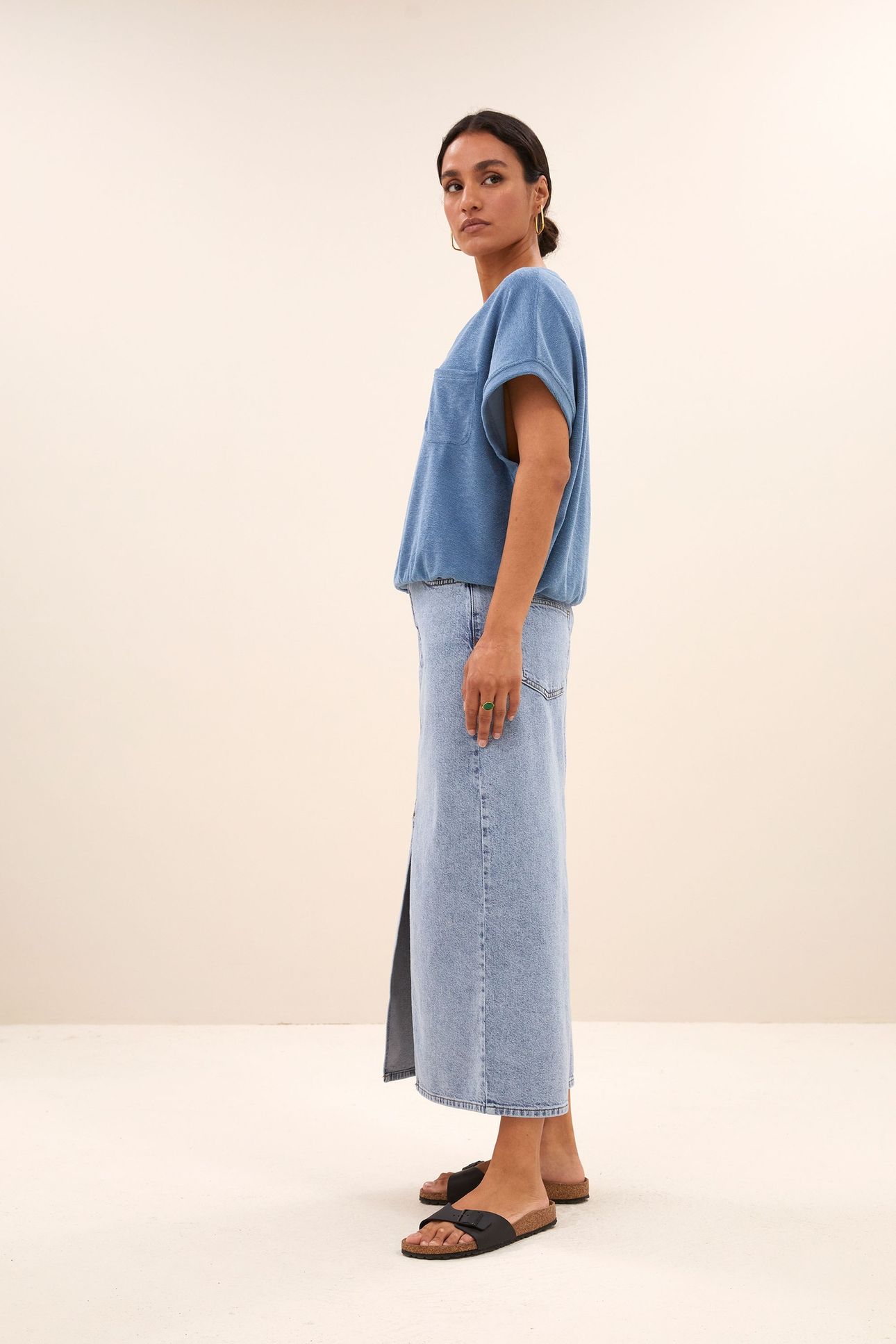 ELBA DENIM SKIRT LIGHT DENIM 4
