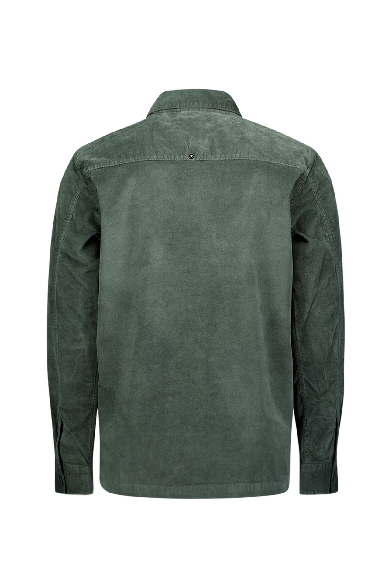 OVERSHIRT BUTTONS TWILL DARK GREEN 5
