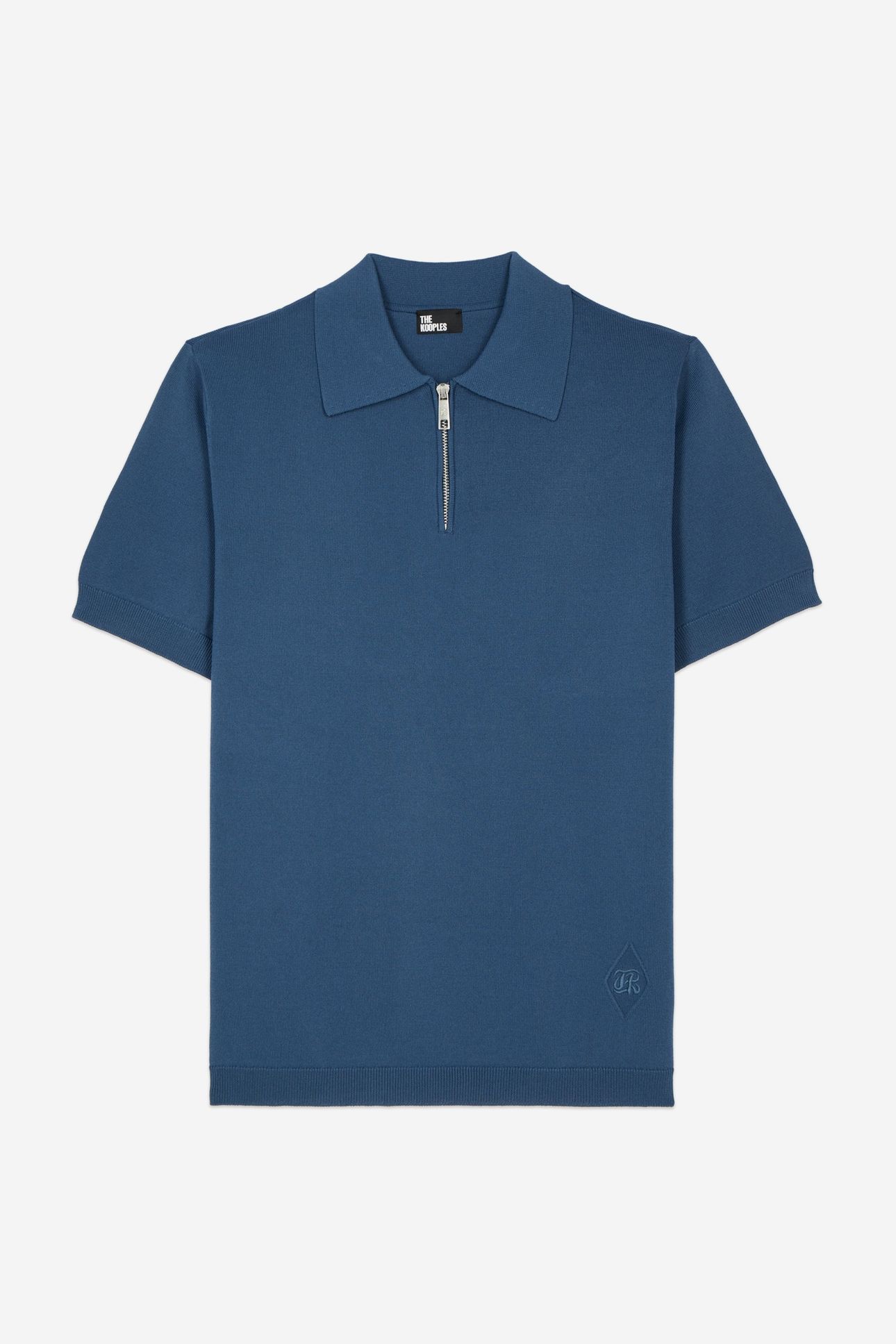SHORT-SLEEVED SWEATER WITH ZIP DETAIL MIDDLE NAVY 5