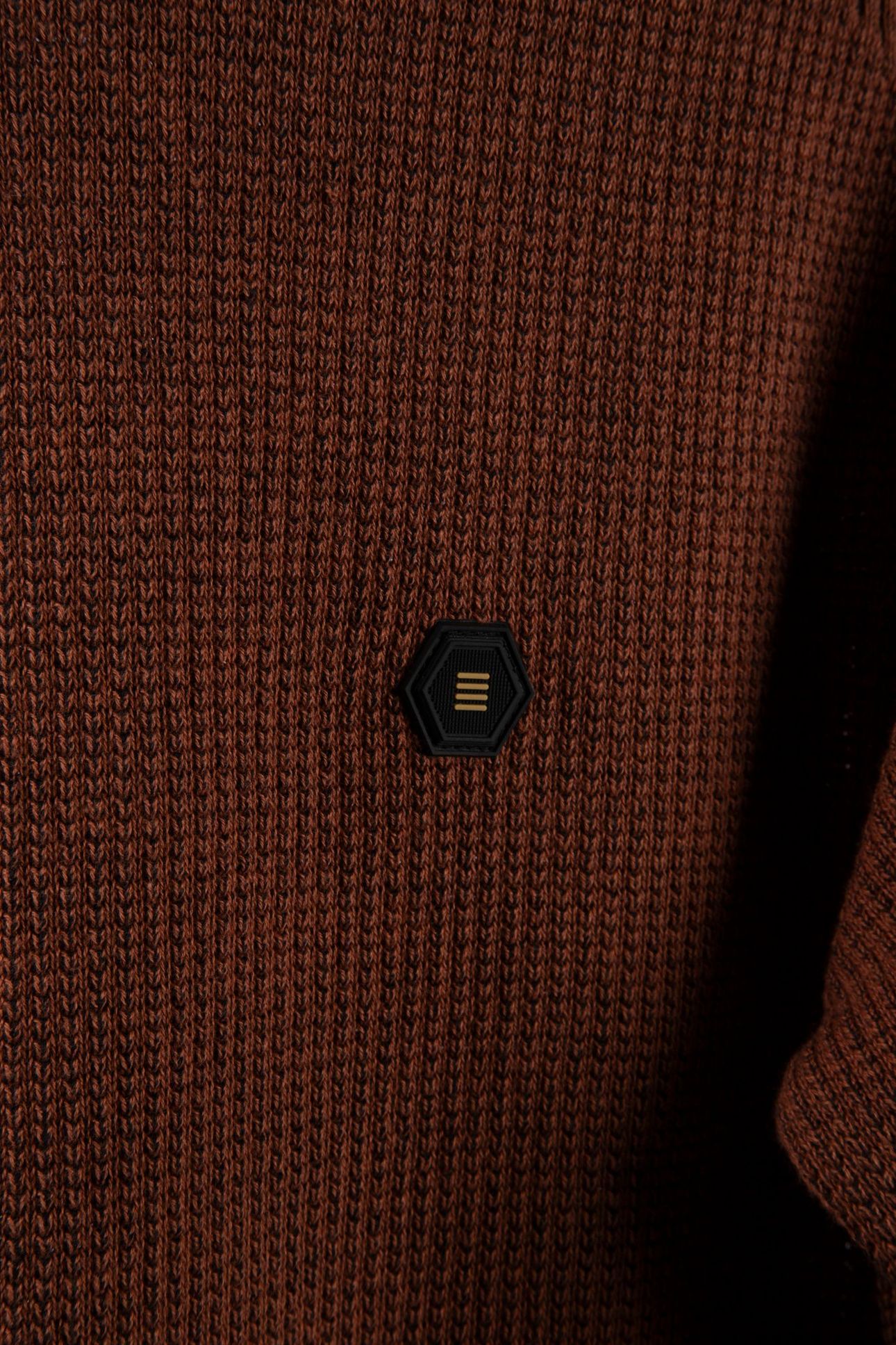 PULLOVER CREWNECK PLATED STRUCTURE KNIT TERRA 4