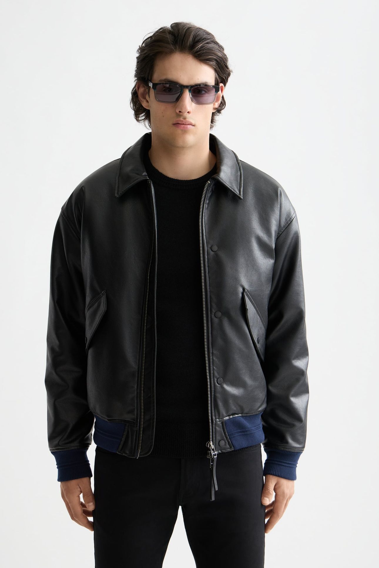 FAUX LEATHER PUFFER METEORITE 1