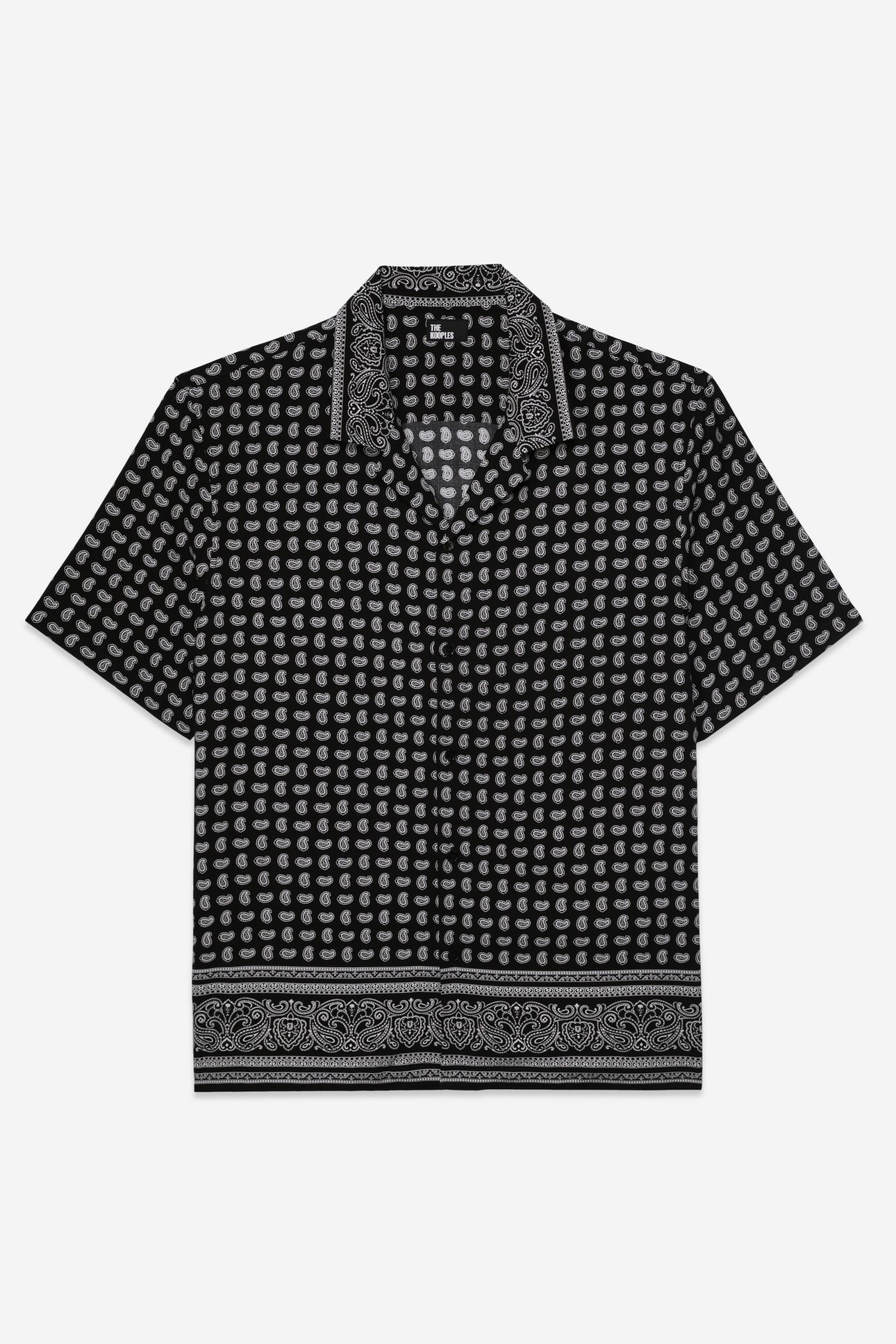 SHORT-SLEEVED SHIRT WITH SHARK NECK BLACK WHITE 5