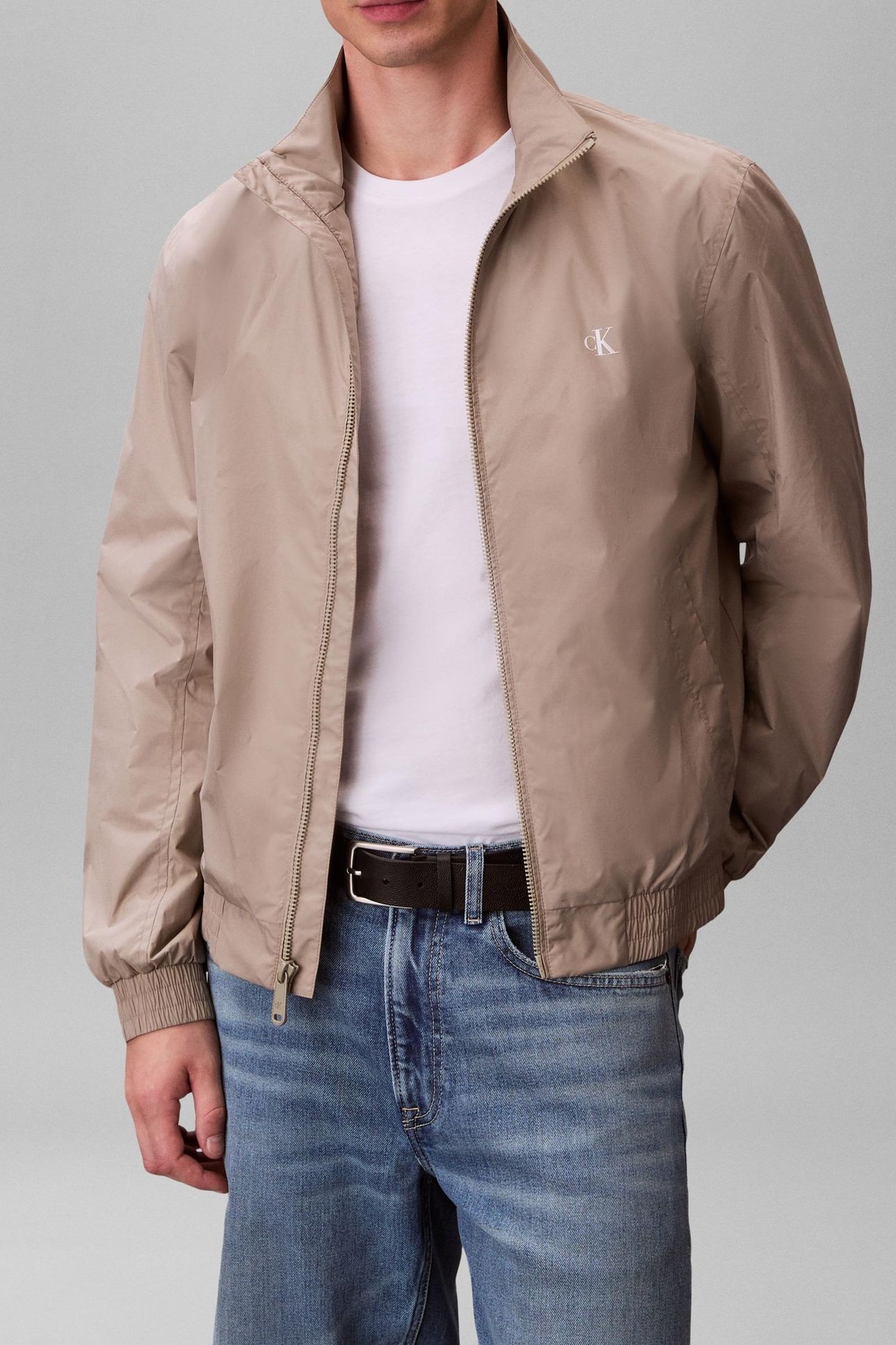 LONG SLEEVE UNFILLED NYLON HARRINGTON VINTAGE KHAKI 1