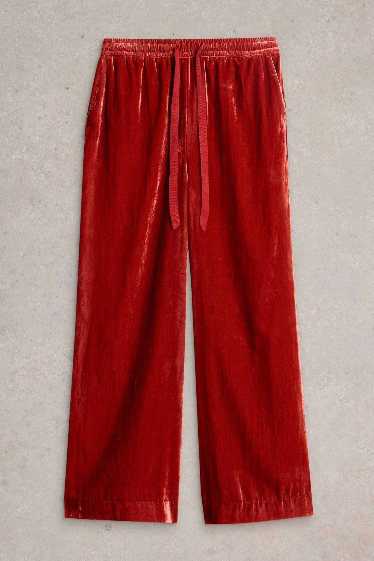 FREDA WIDE LEG VELVET TROUSER DARK ORANGE 3